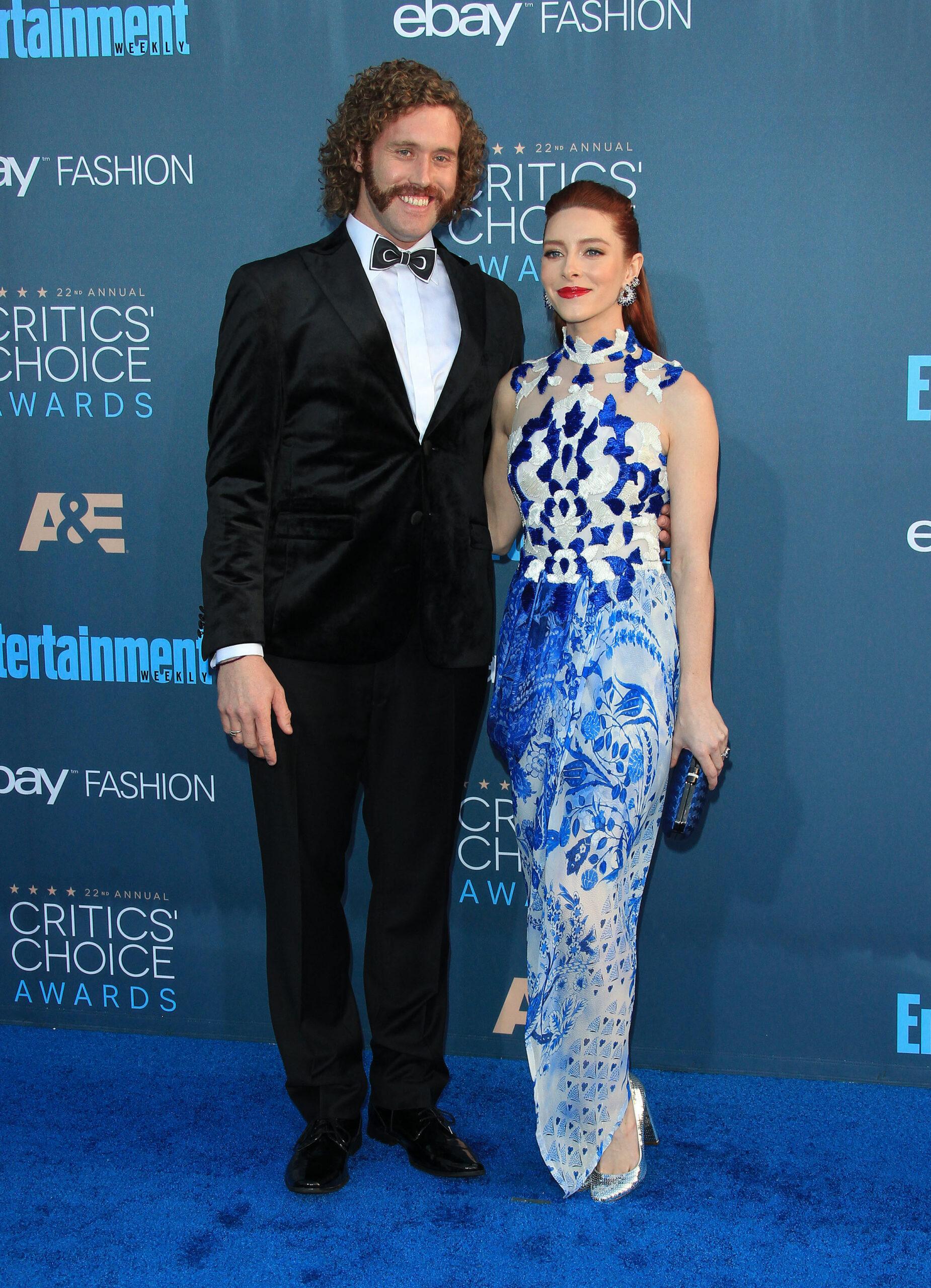 TJ Miller and his wife at 22nd Annual Critics Choice Awards