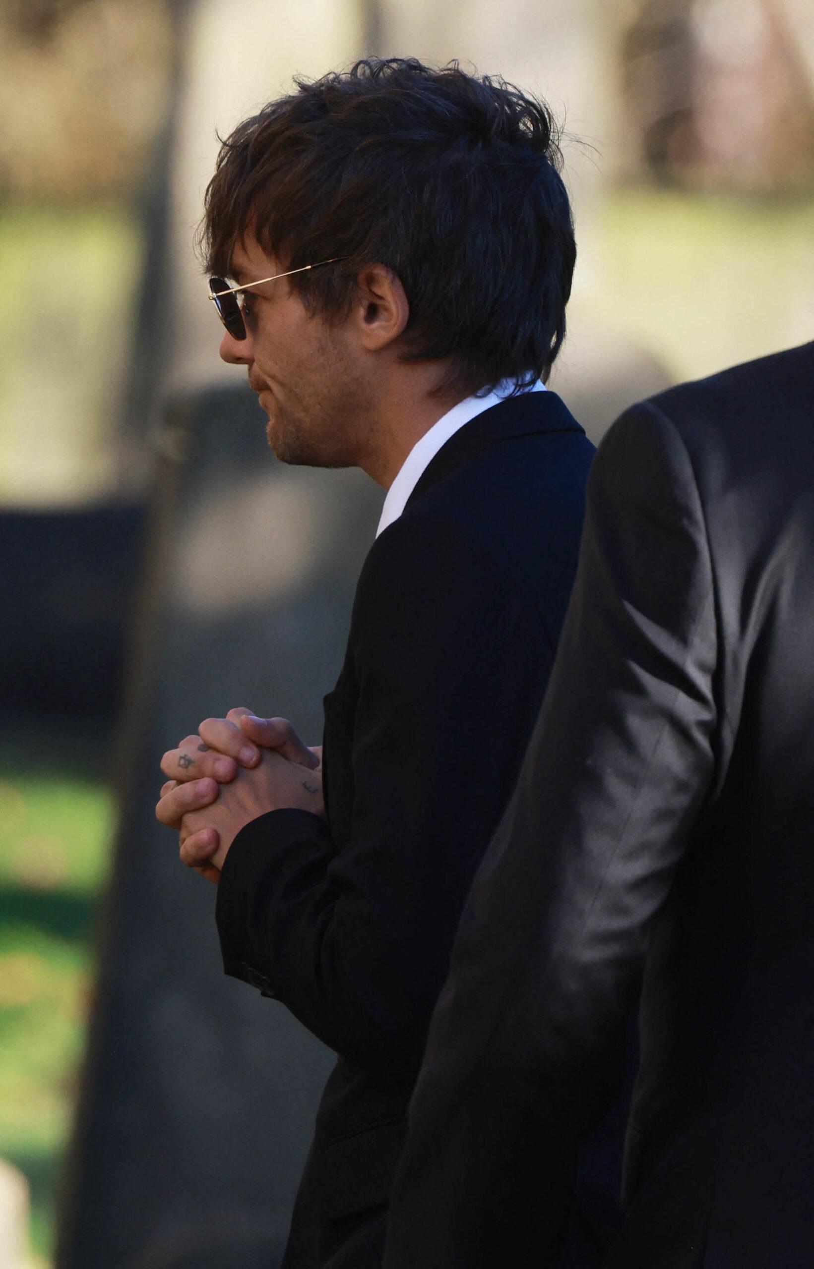 Louis Tomlinson at former One Direction bandmate Liam Payne's funeral