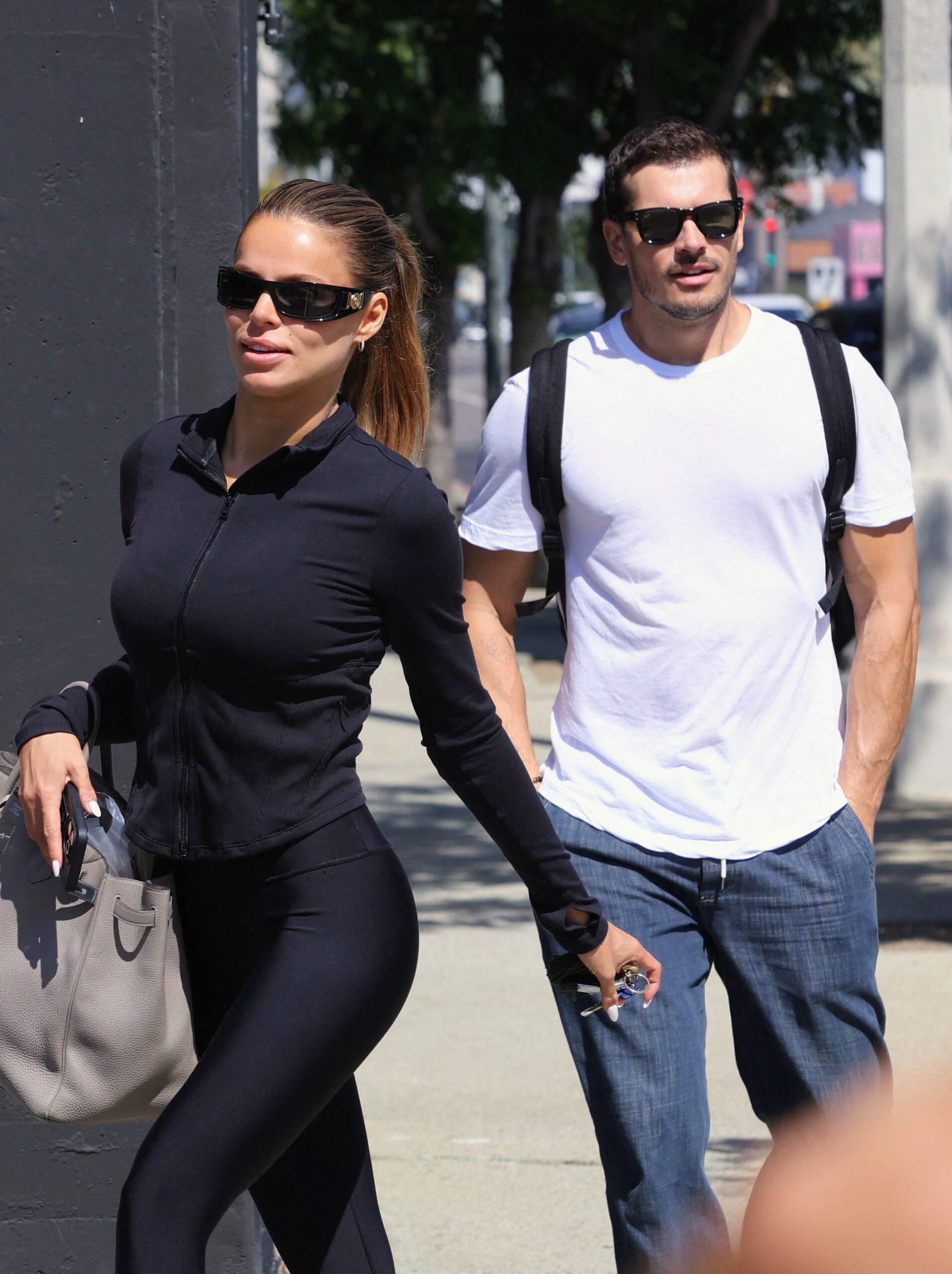 Brooks Nader and Gleb Savchenko are seen leaving dance rehearsals at DWTS