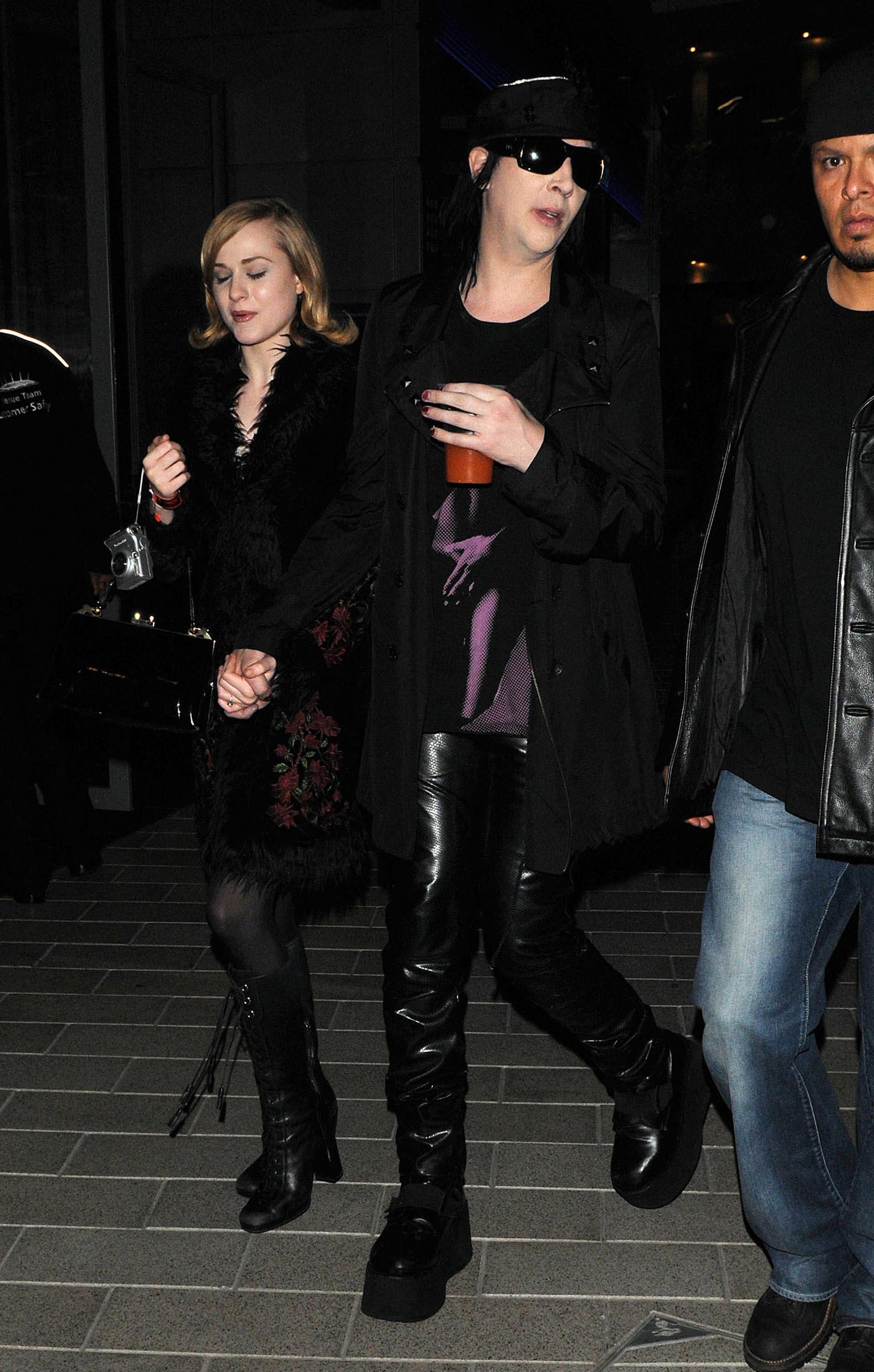 Marilyn Manson and Evan Rachel Wood seen out and about