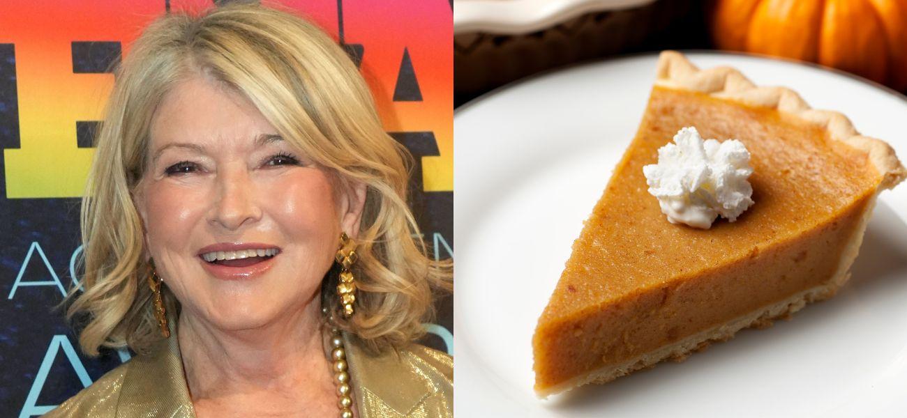 Martha Stewart (left) pumpkin pie slice (right)