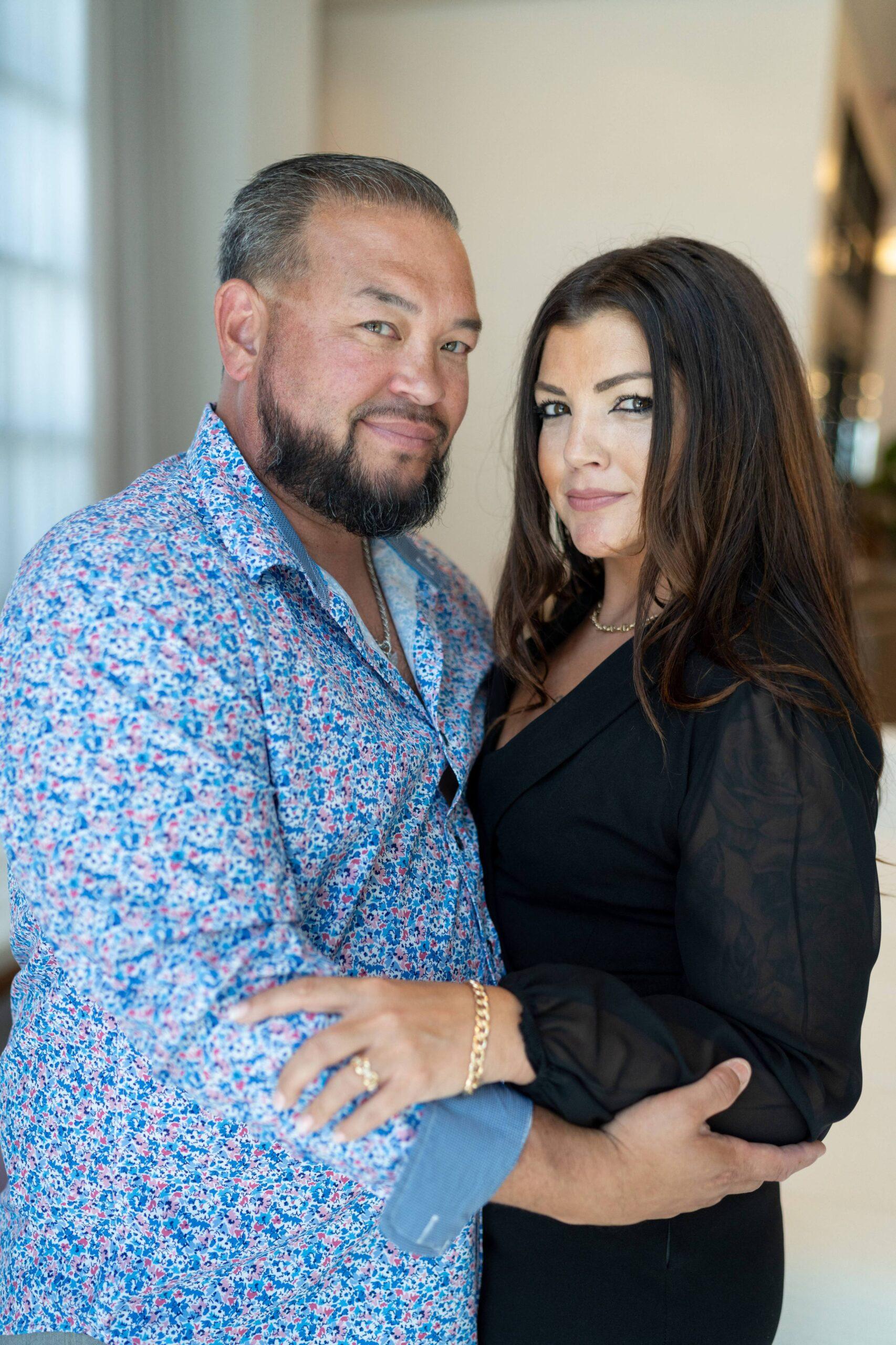 Reality TV star, Jon Gosselin pictured with his new girlfriend, Stephanie Lebo at the Ette Hotel in Orlando, Florida on July 28, 2023