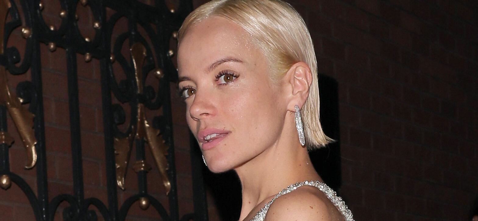 Lily Allen is seen leaving the Duke Of York Theatre, having starred in a production of The Pillowman