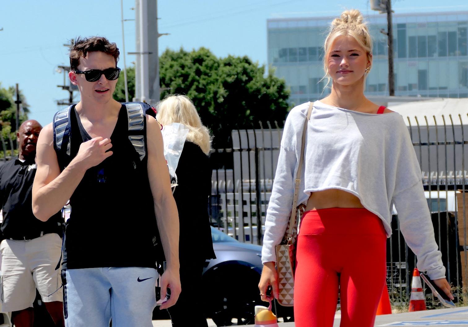 Stephen Nedoroscik and Rylee Arnold Arrive to DWTS Rehearsal