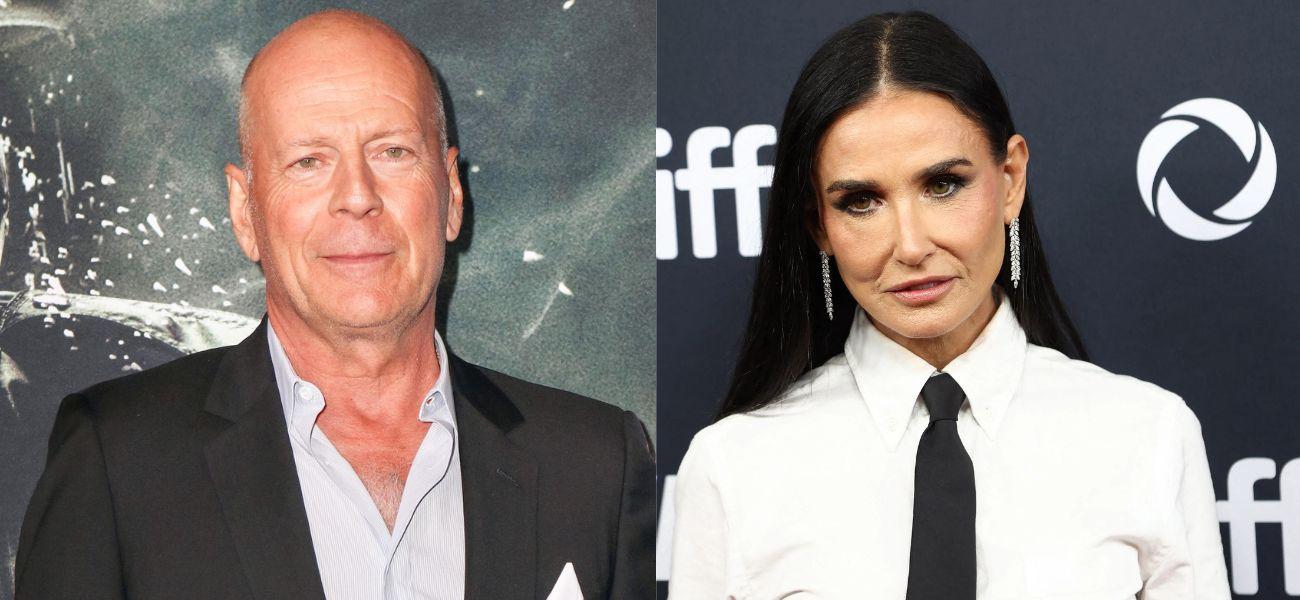 Bruce Willis, Demi Moore, photo collage