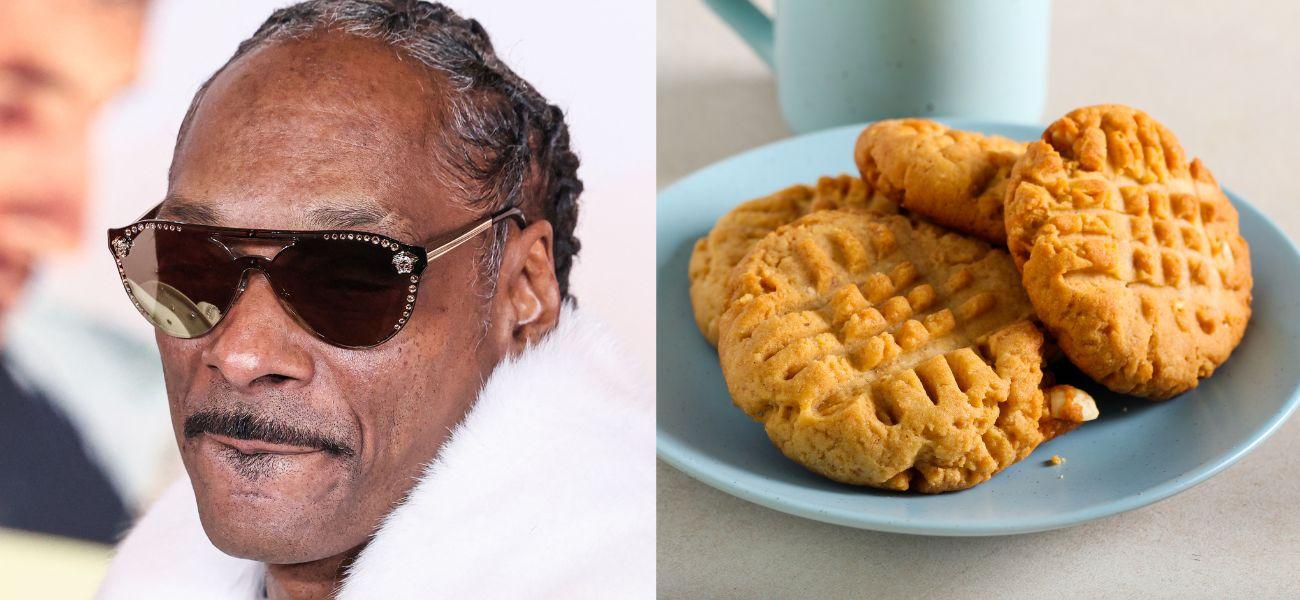 Snoop Dogg (left) Peanut butter chocolate chip cookies (right)