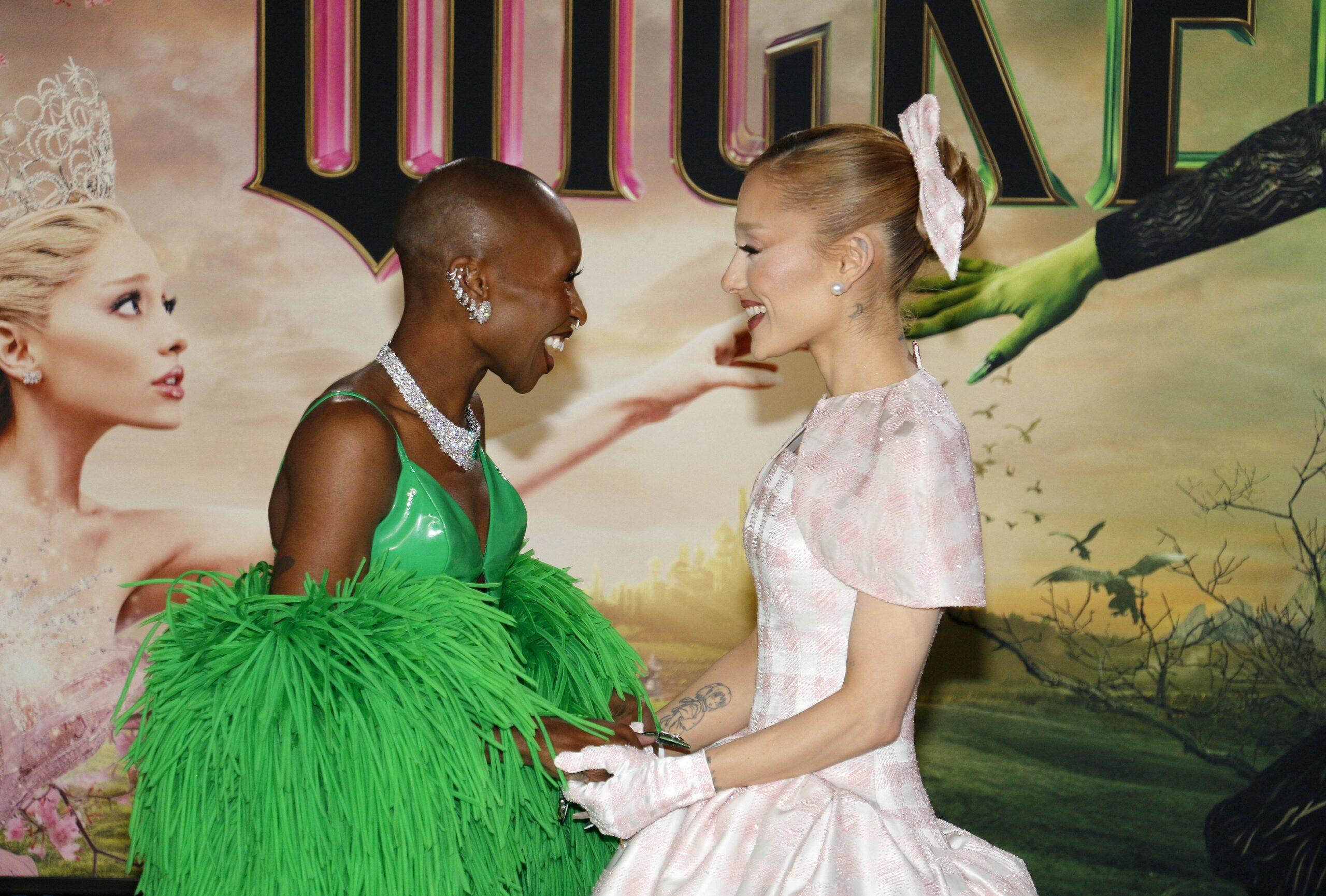 Ariana Grande and Cynthia Erivo at Los Angeles premiere of 'Wicked