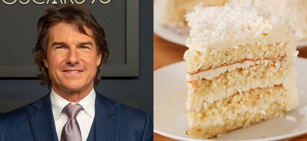 Tom Cruise (left) Coconut cake (right)