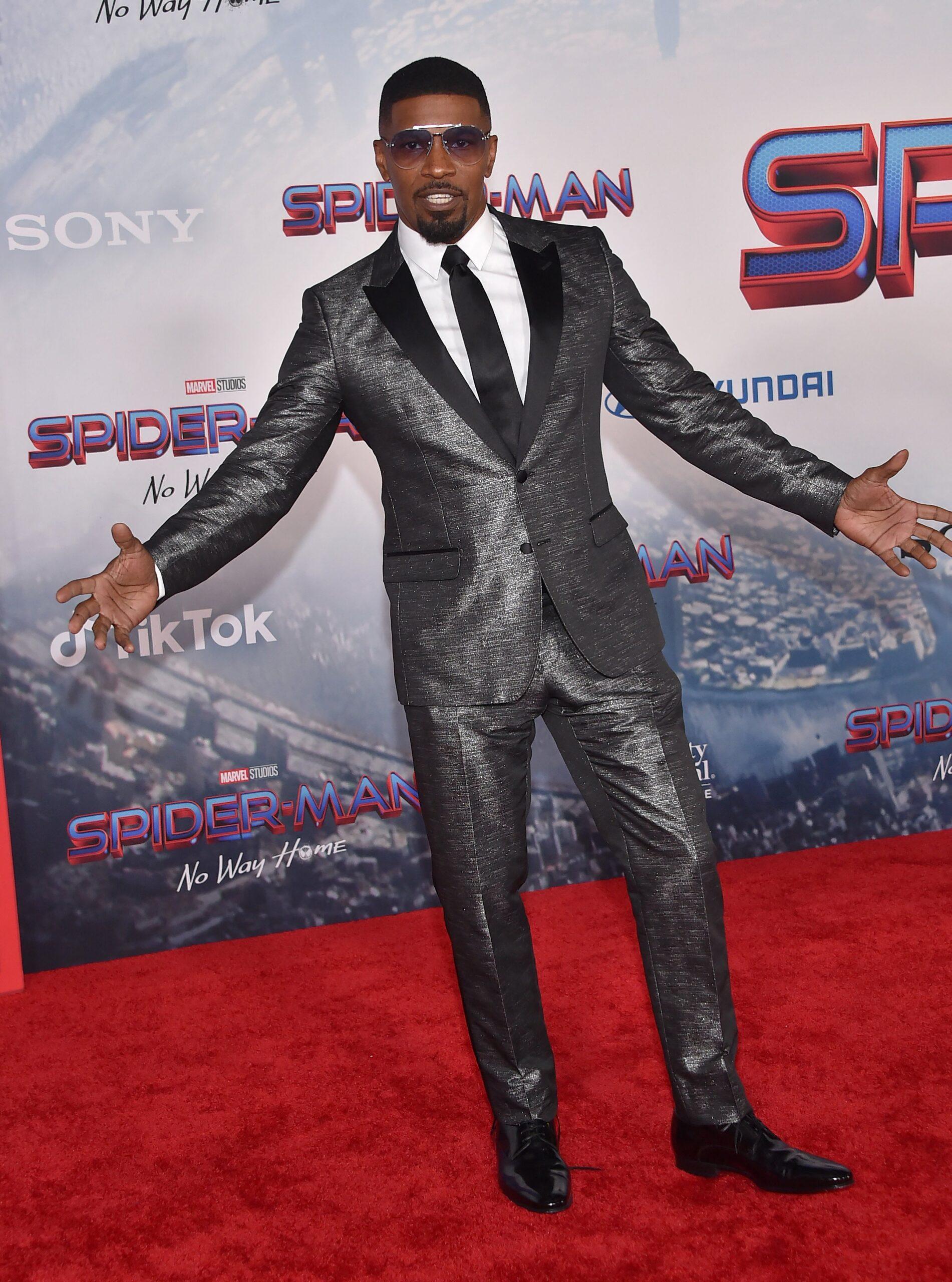 Jamie Foxx at the 'Spider-Man: No Way Home' Premiere. 