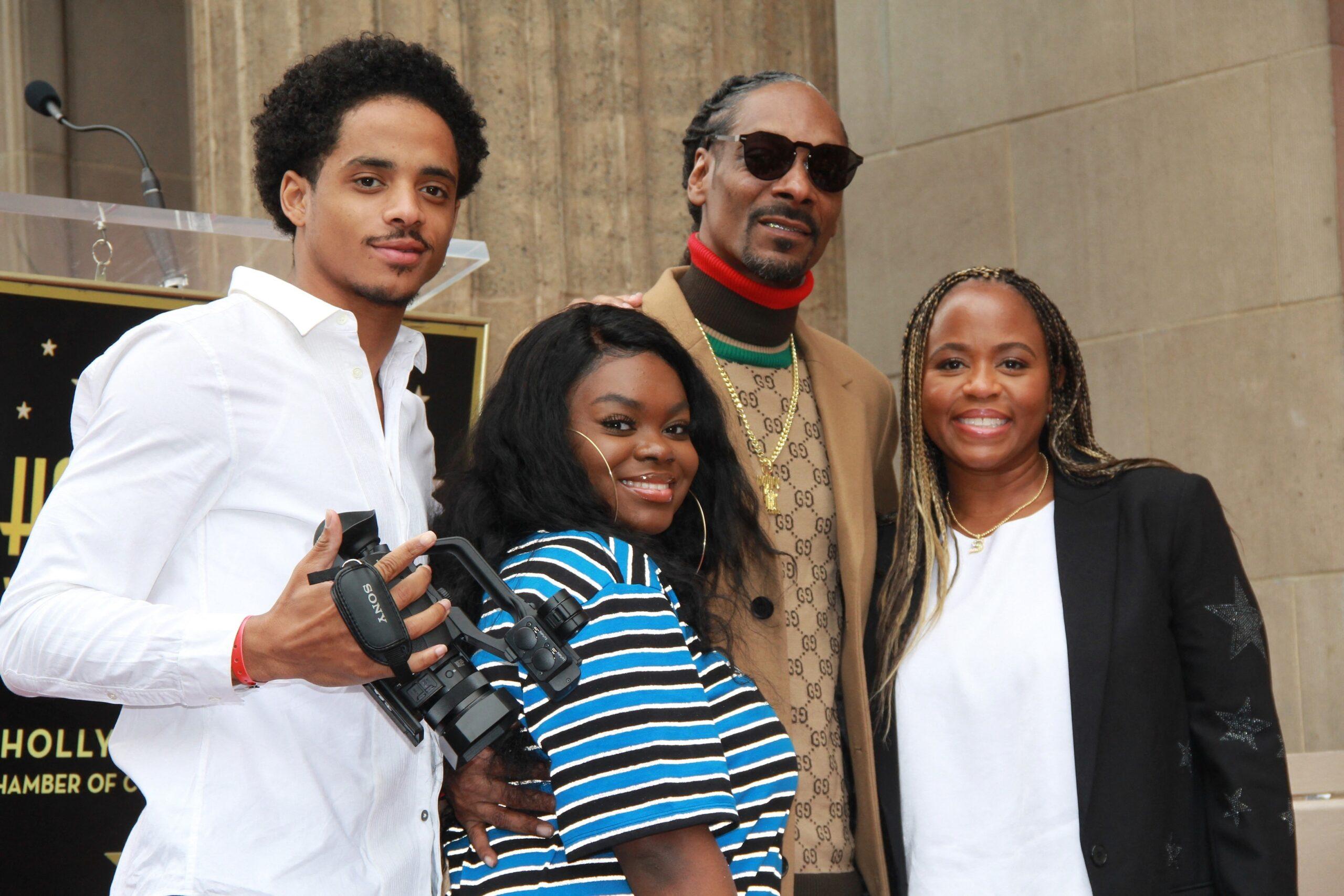 Snoop Dogg and his family at Hollywood Chamber Of Commerce Honors SNOOP DOGG With Star On The Hollywood Walk Of Fame