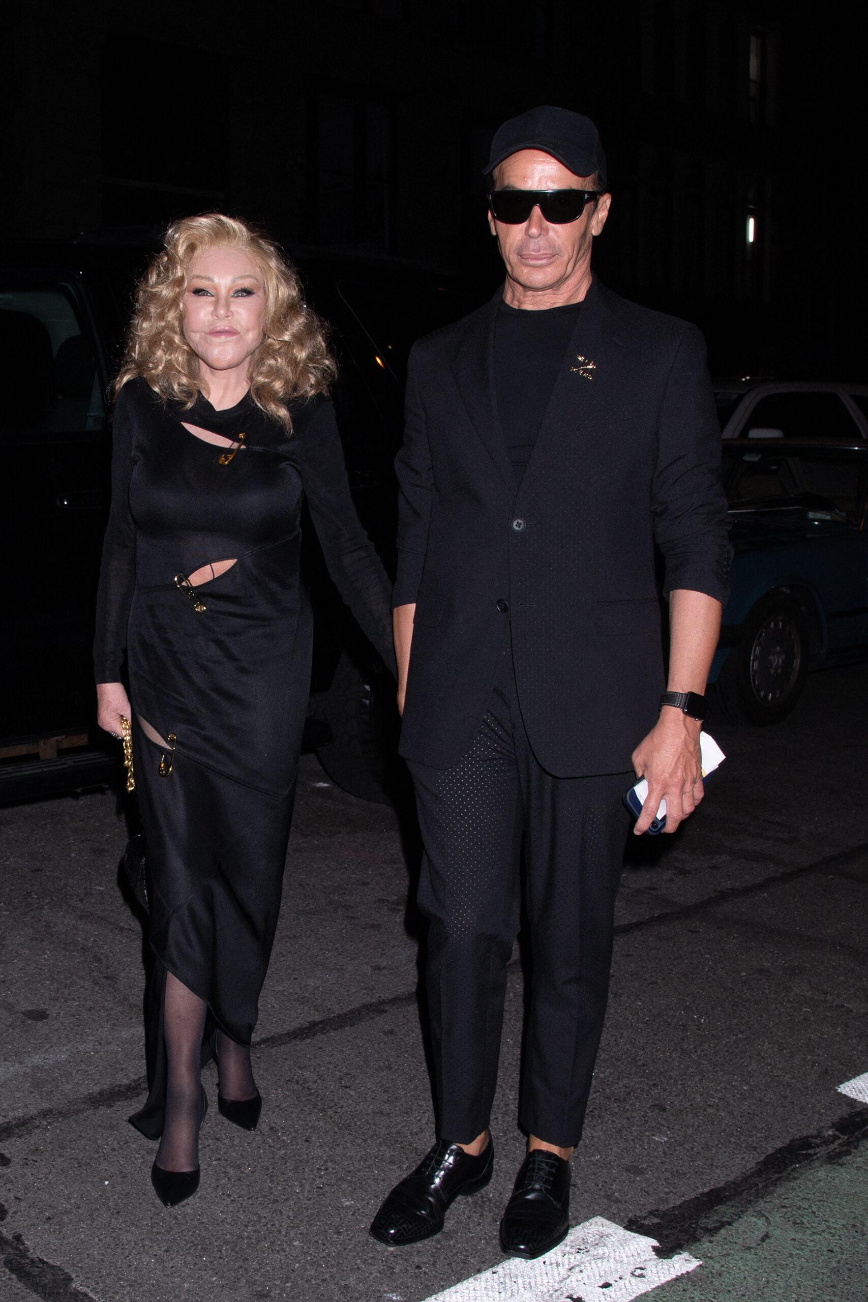 Jocelyn Wildenstein and Lloyd Klein pose