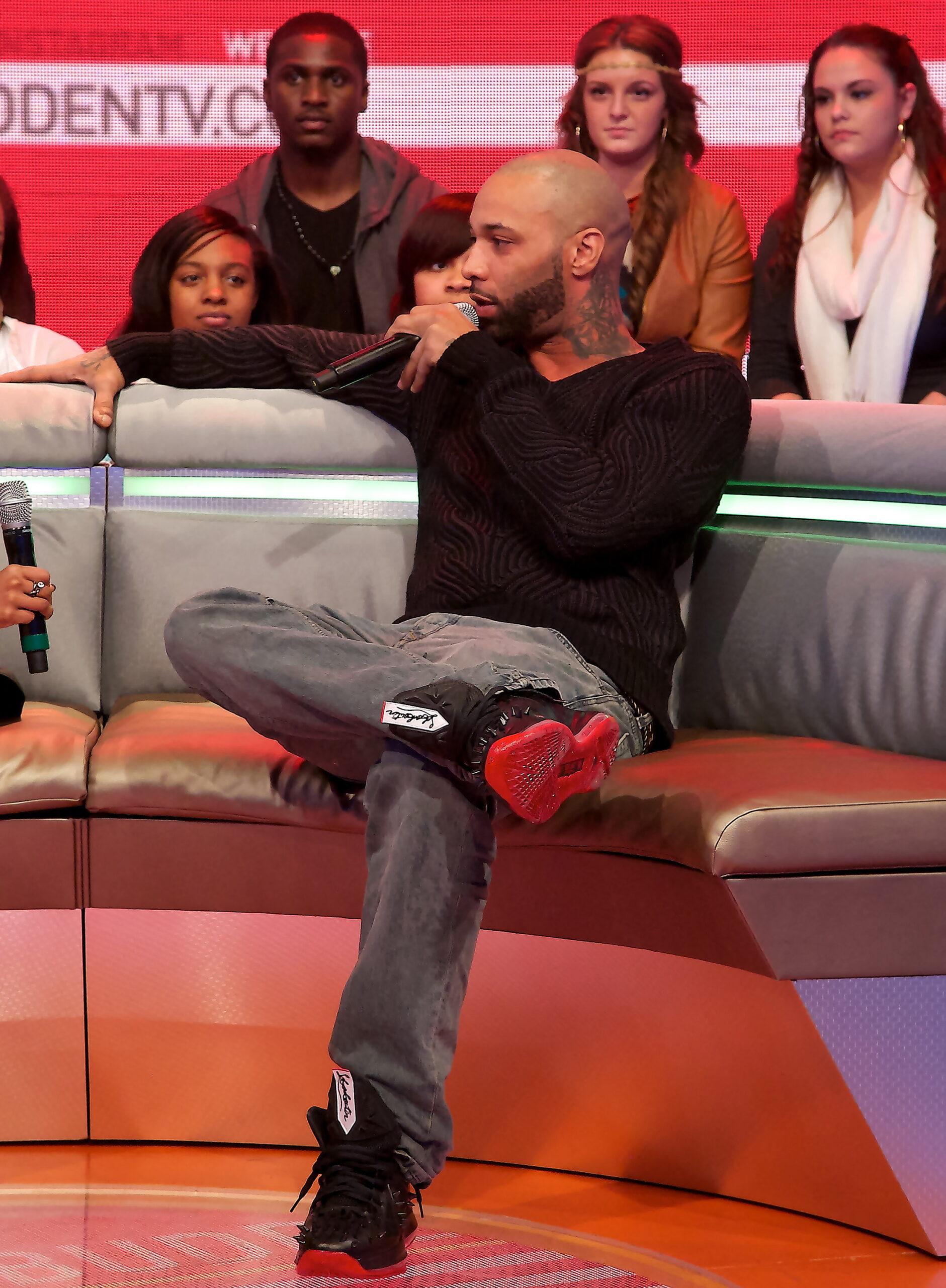 Joe Budden appearing on BET's '106 and Park'