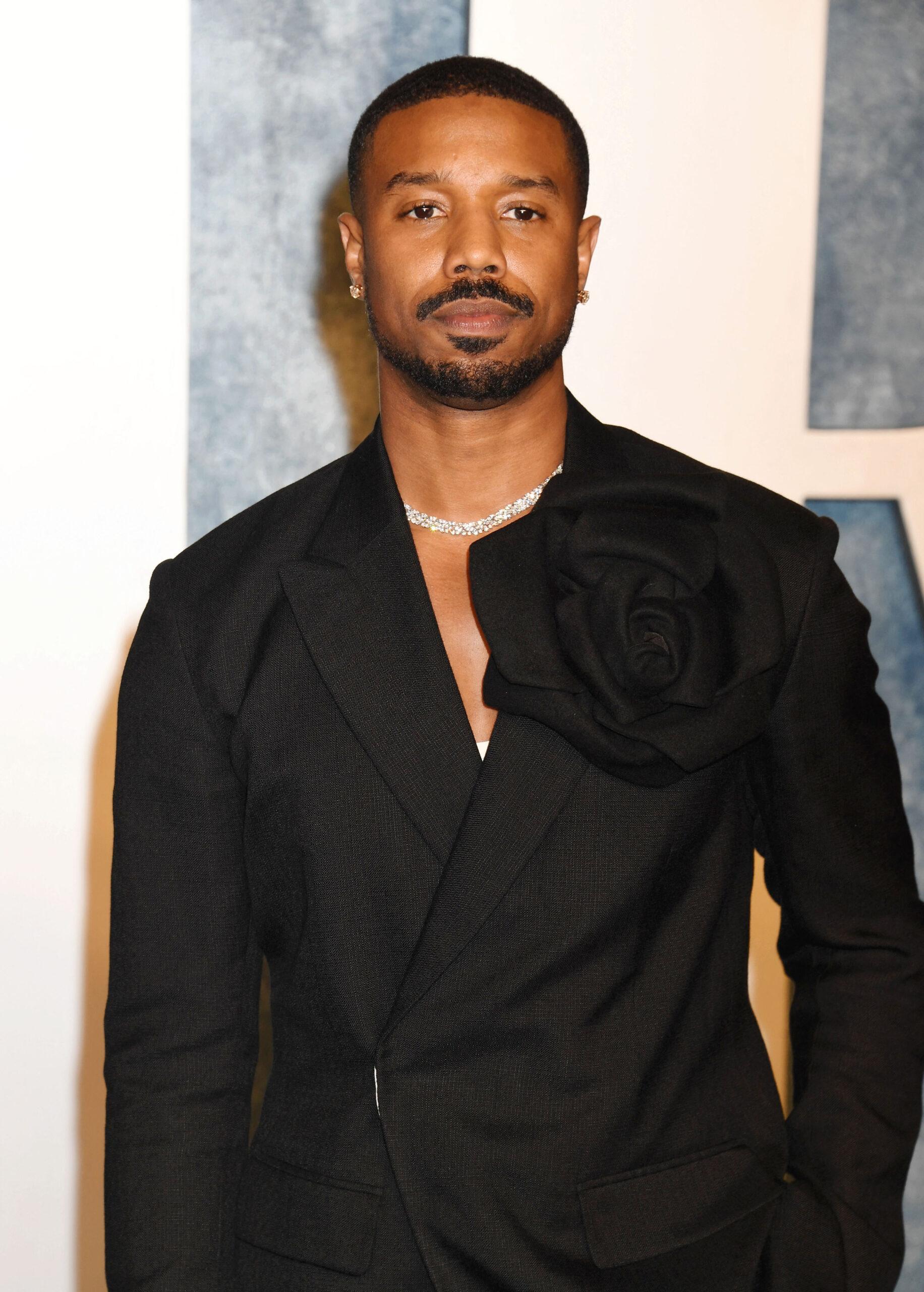 Michael B. Jordan at the 2023 Vanity Fair Oscar Party hosted by Radhika Jones 