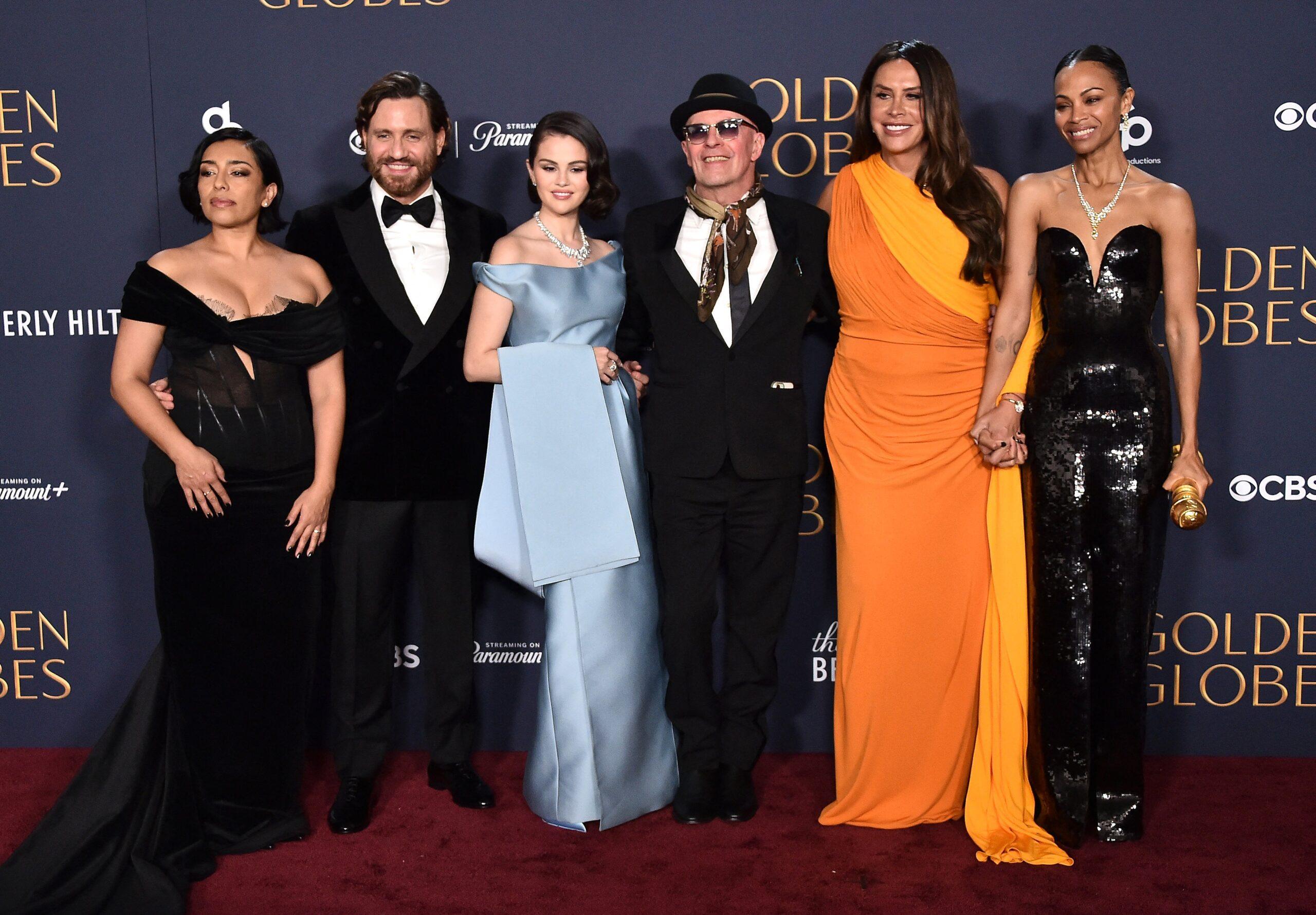 Selena Gomez and cast at 82nd Annual Golden Globe Awards