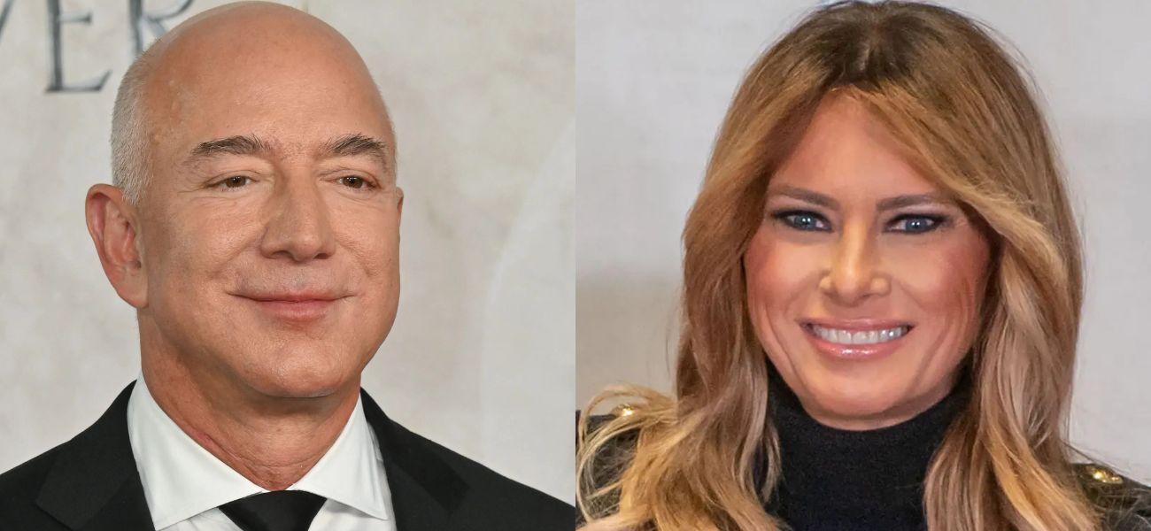 Jeff Bezos, Melania Trump photo collage