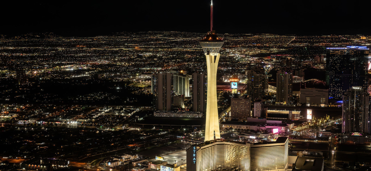 Aerial view of Las Vegas on a Maverick Helicopter flight