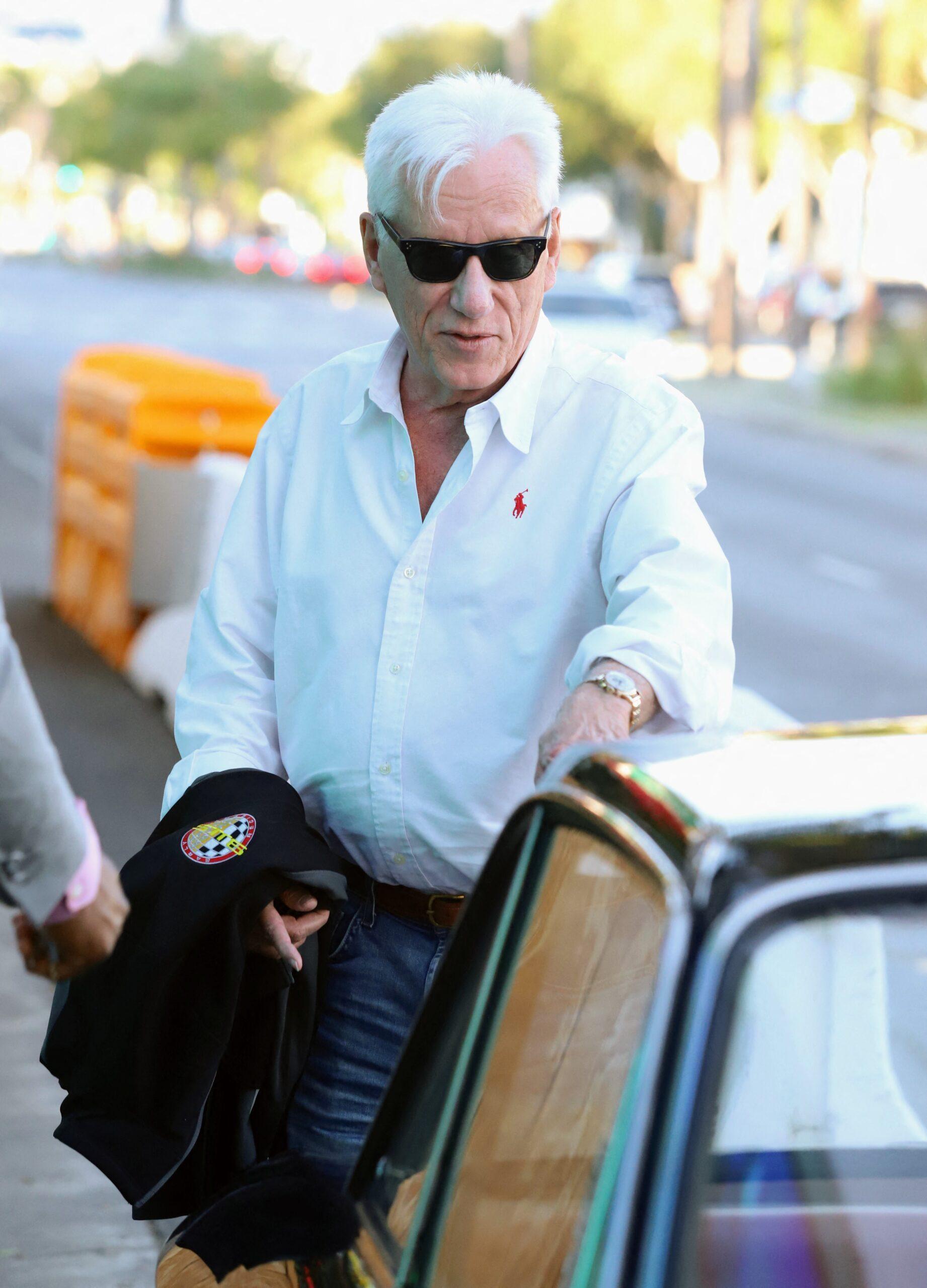 James Woods is seen leaving Don Tana