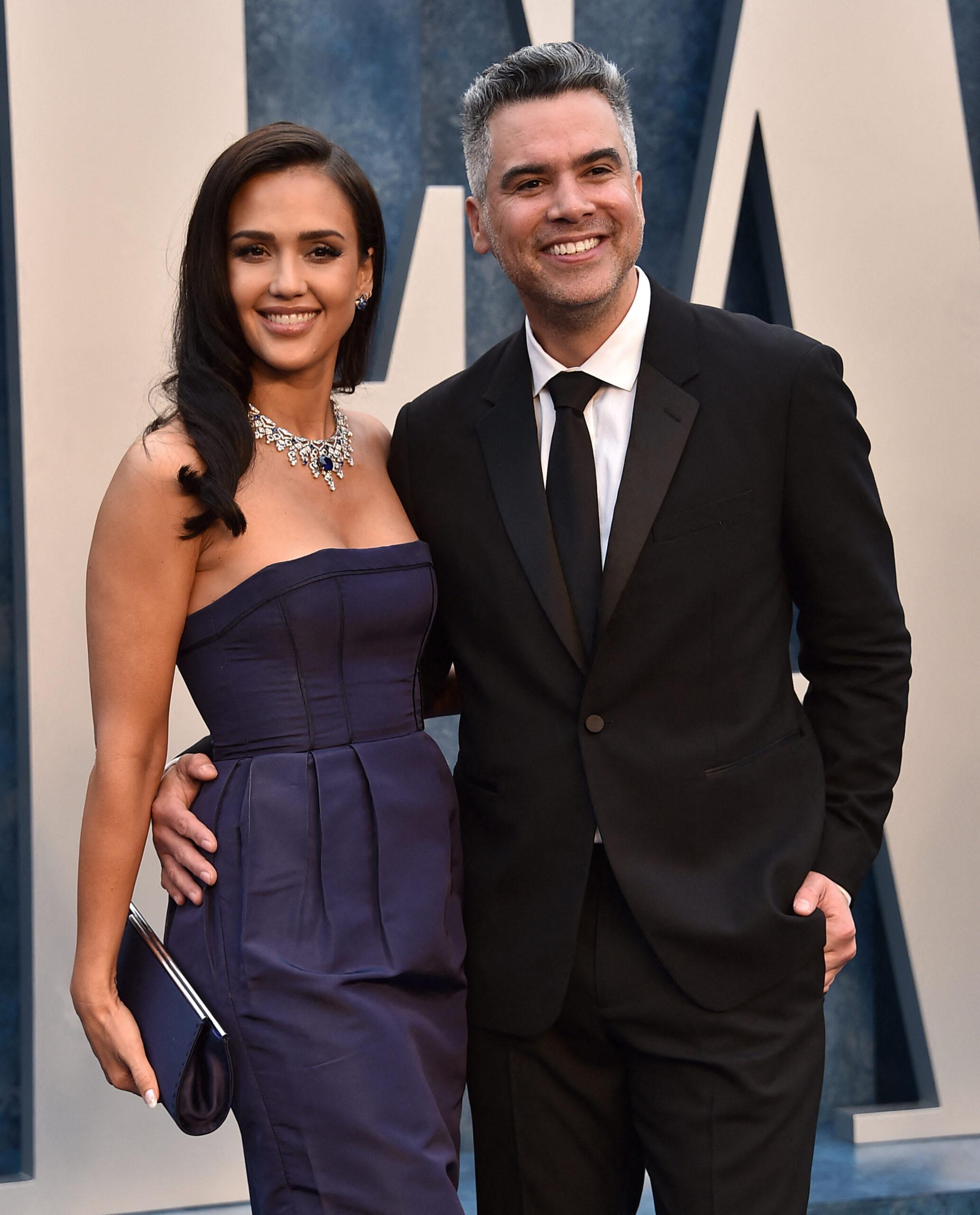 Jessica Alba, cash warren during the Oscar Vanity Fair 2023 party