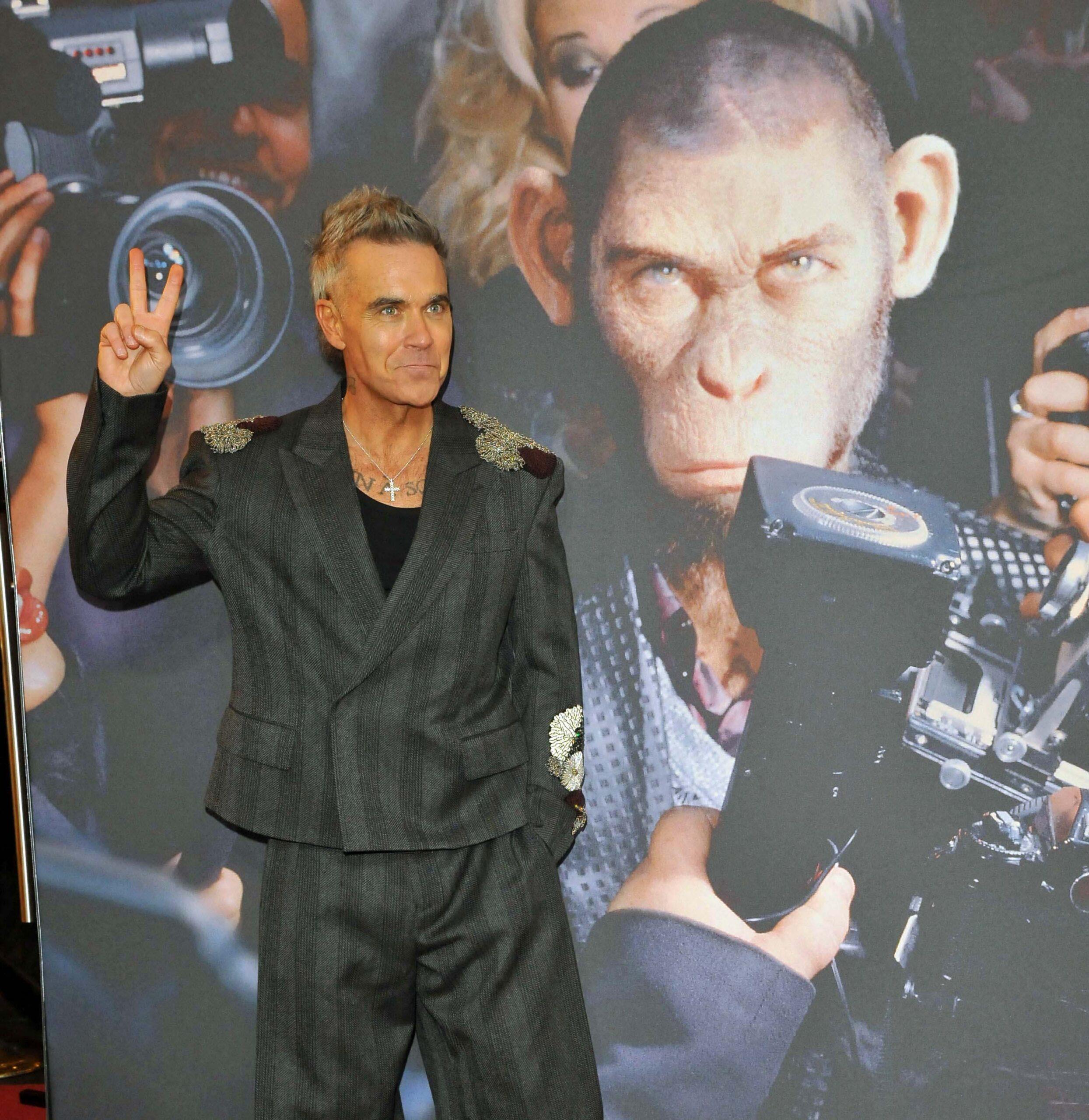 Robbie Williams at "Better Man" European film premiere, London