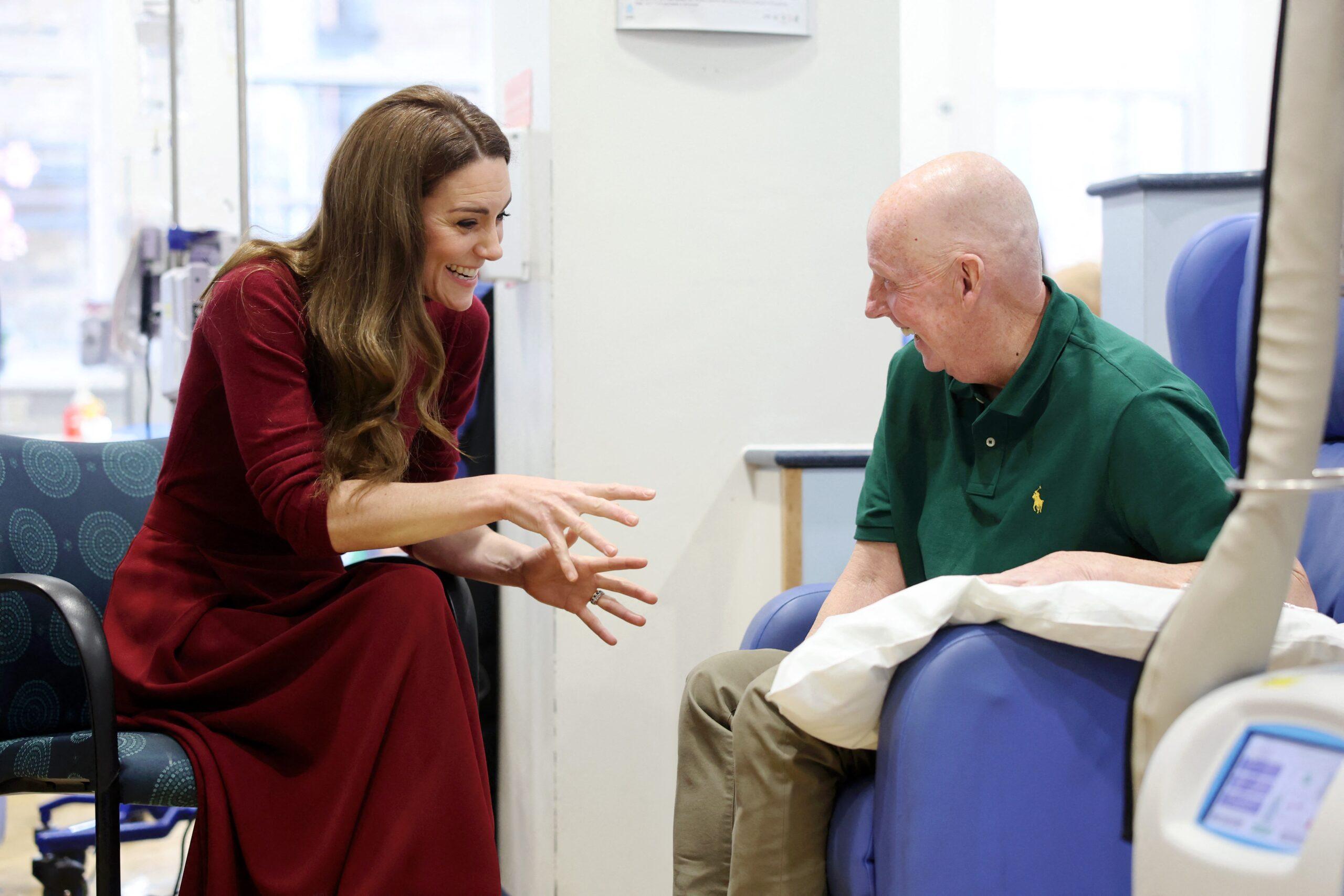 Princess Kate Middleton visiting patients at The Royal Marsden