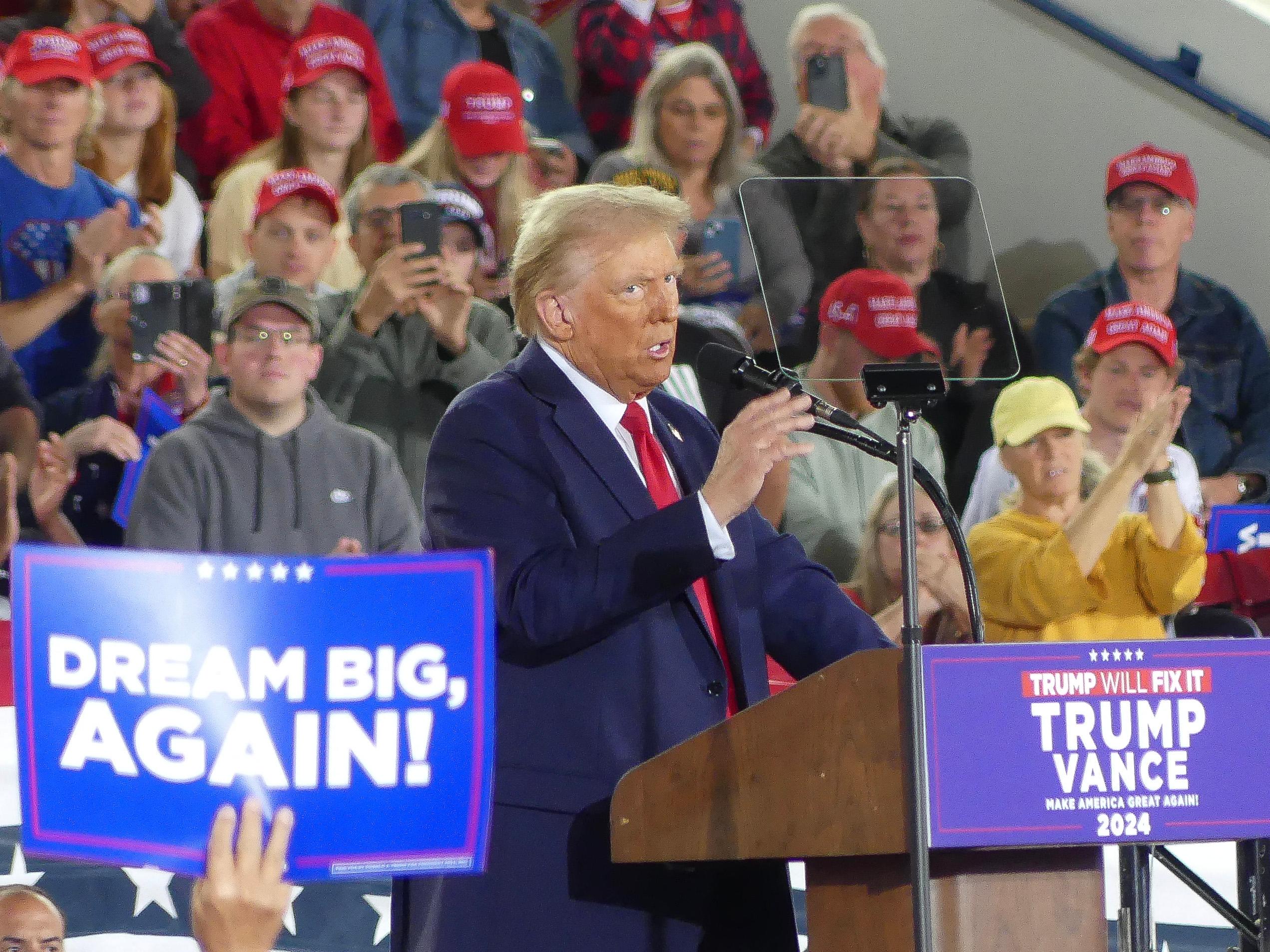 Donald Trump Campaigns For President In Raleigh, North Carolina