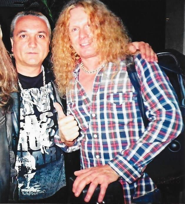 John Sykes with a fan