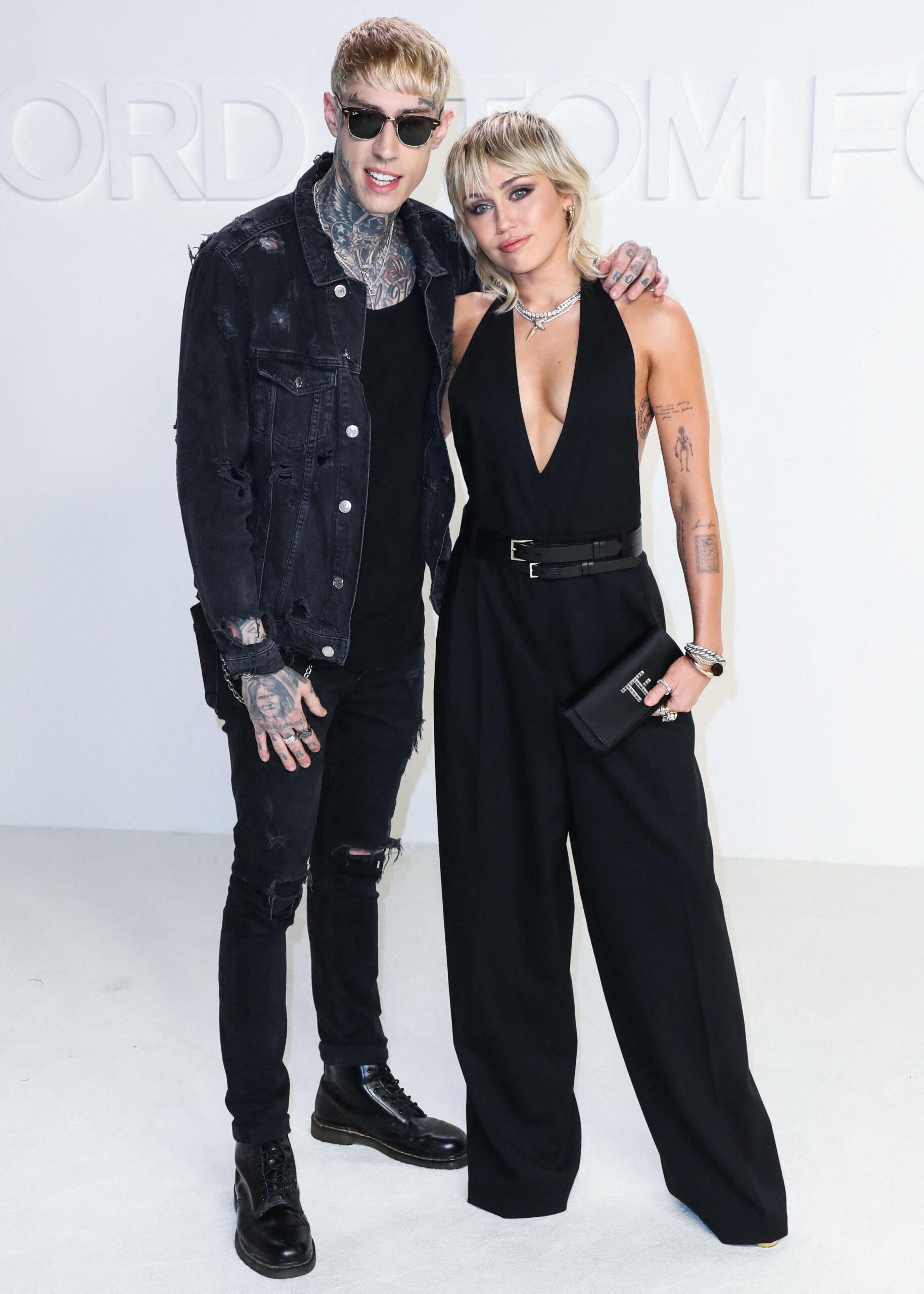 Trace Cyrus and Miley Cyrus at Tom Ford: Autumn/Winter 2020 Fashion Show 