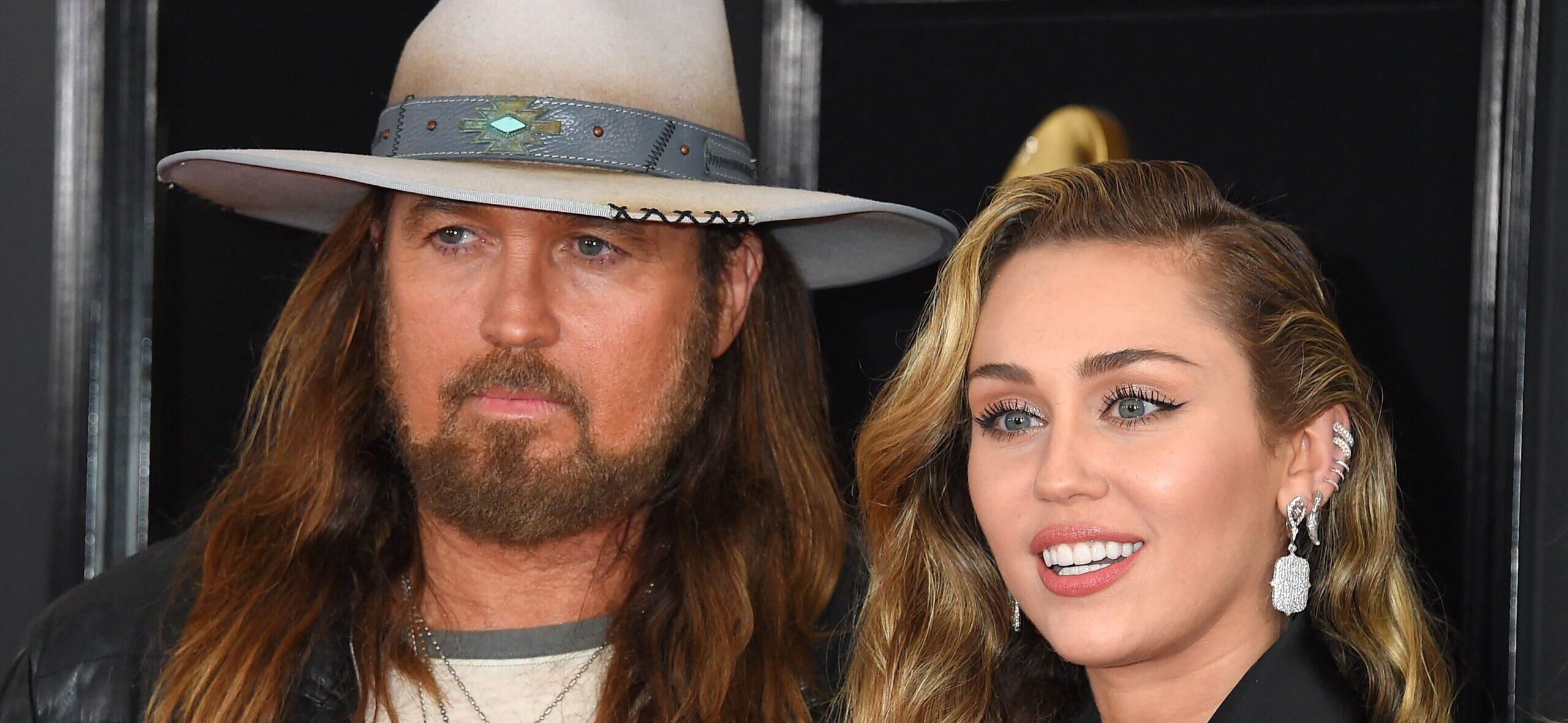 Miley Cyrus and Billy Ray Cyrus at Grammy Awards 2019