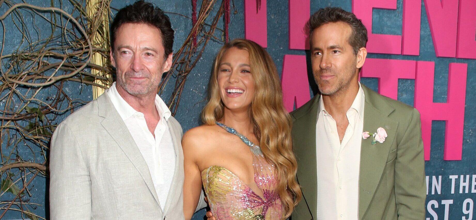 Hugh Jackman, Blake Lively, and Ryan Reynolds at 'It Ends With Us' World Premiere