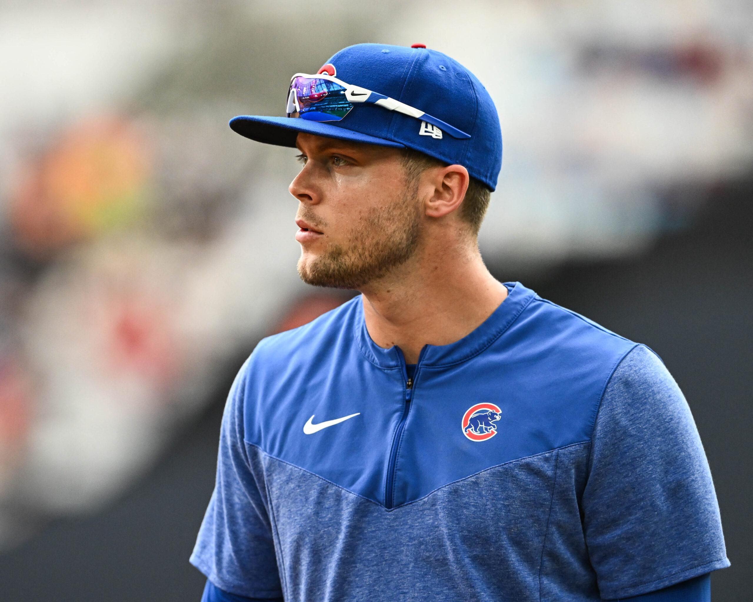 Mike Tauchman #40 dari Chicago Cubsduring Batting Practice 