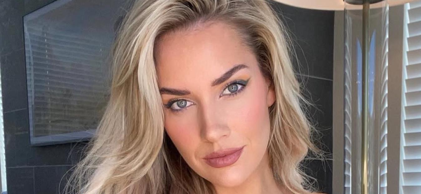 Paige Spiranac poses the camera.