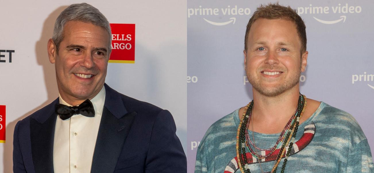 A photo collage of Andy Cohen and Spencer Pratt