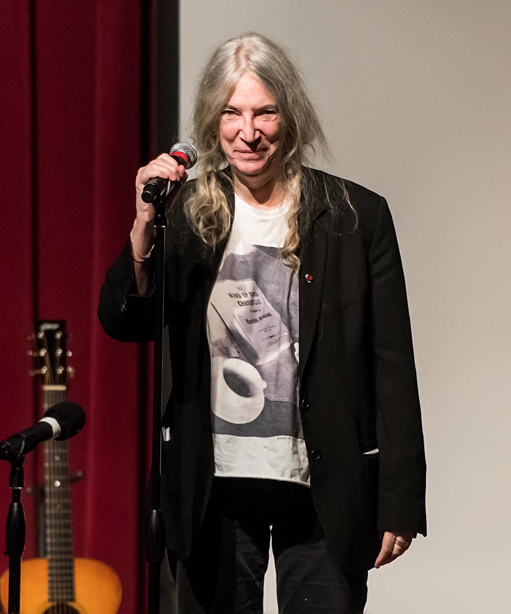 Patti Smith at an evening of "Songs and Stories" with Patti Smith in Philadelphia