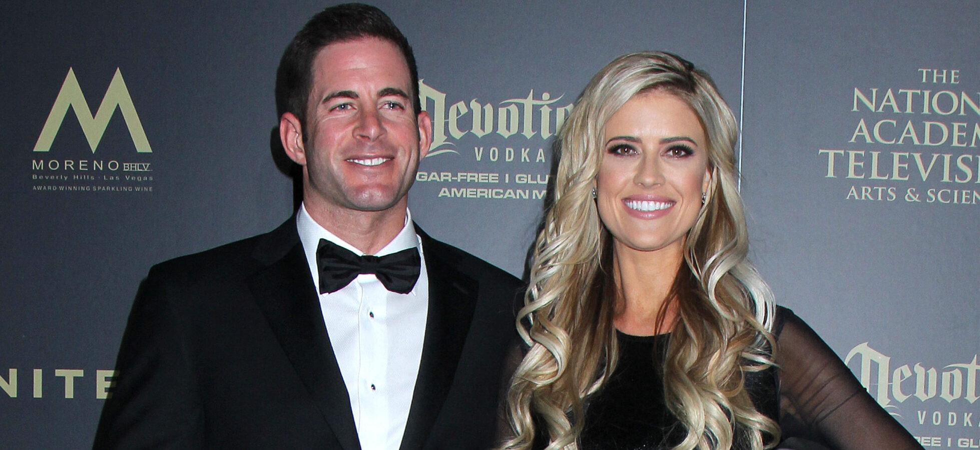 Christina Haack and Tarek El Moussa in the press room at the 44th Annual Daytime Emmy Awards in LA