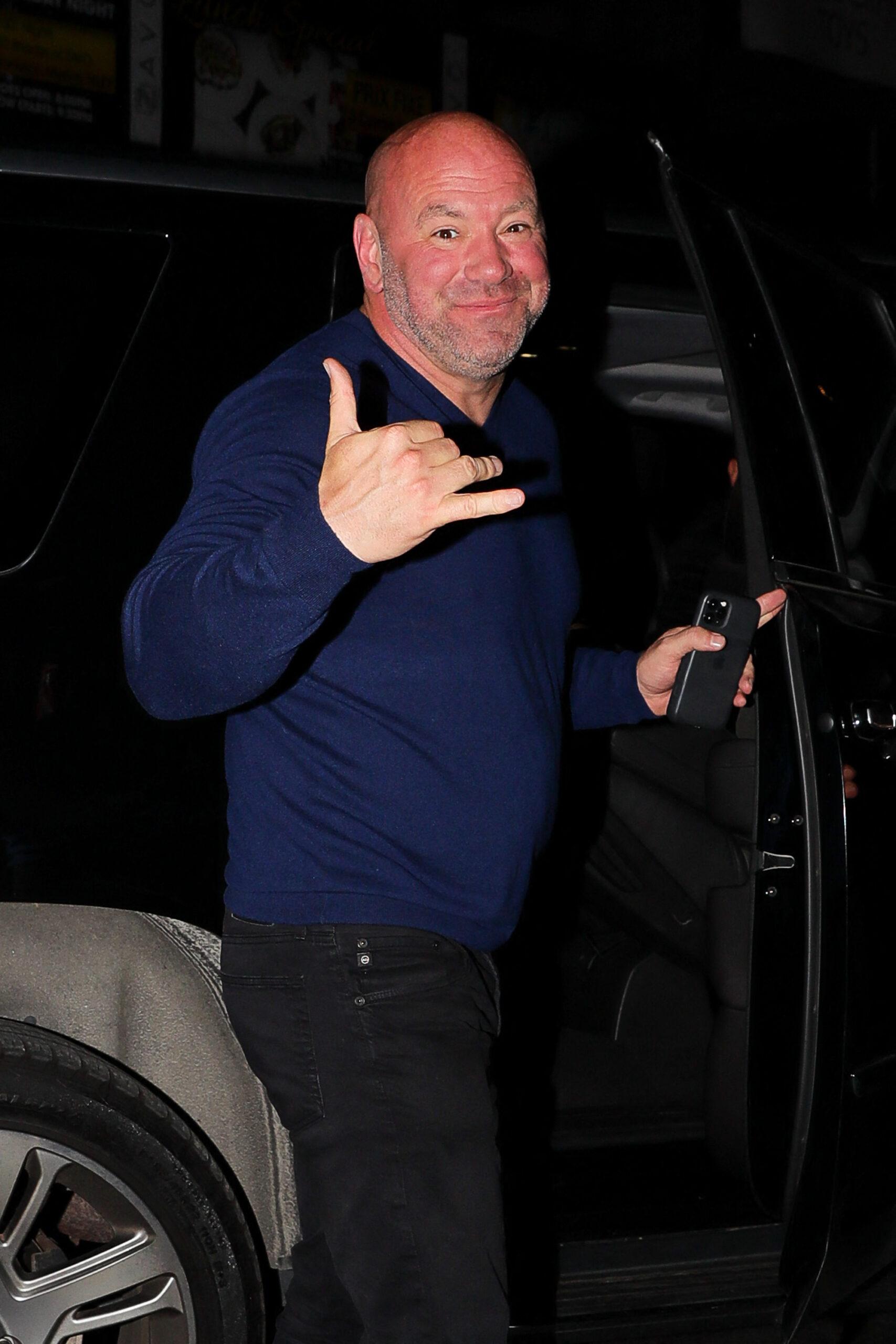 Dana White seen leaving a Restaurant in NYC.