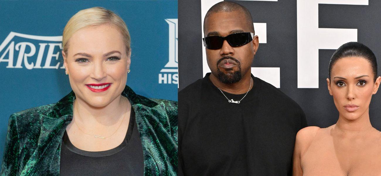 Meghan McCain (left) Kanye West and Bianca Censori (right)