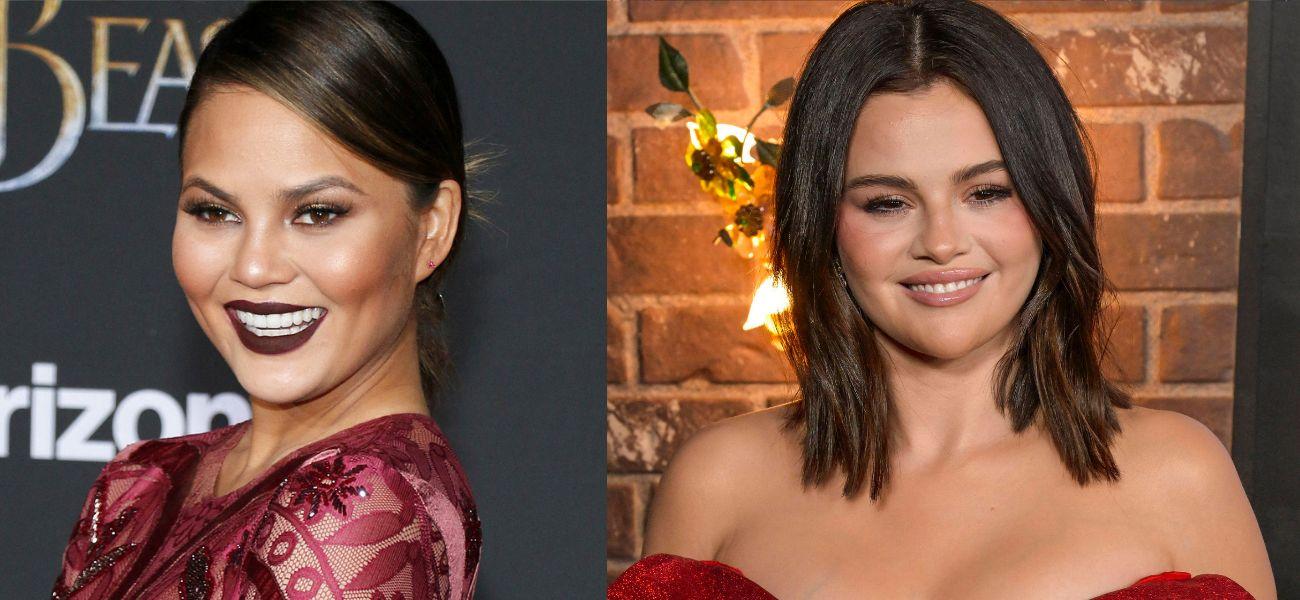 Chrissy Teigen (left) Selena Gomez (right)