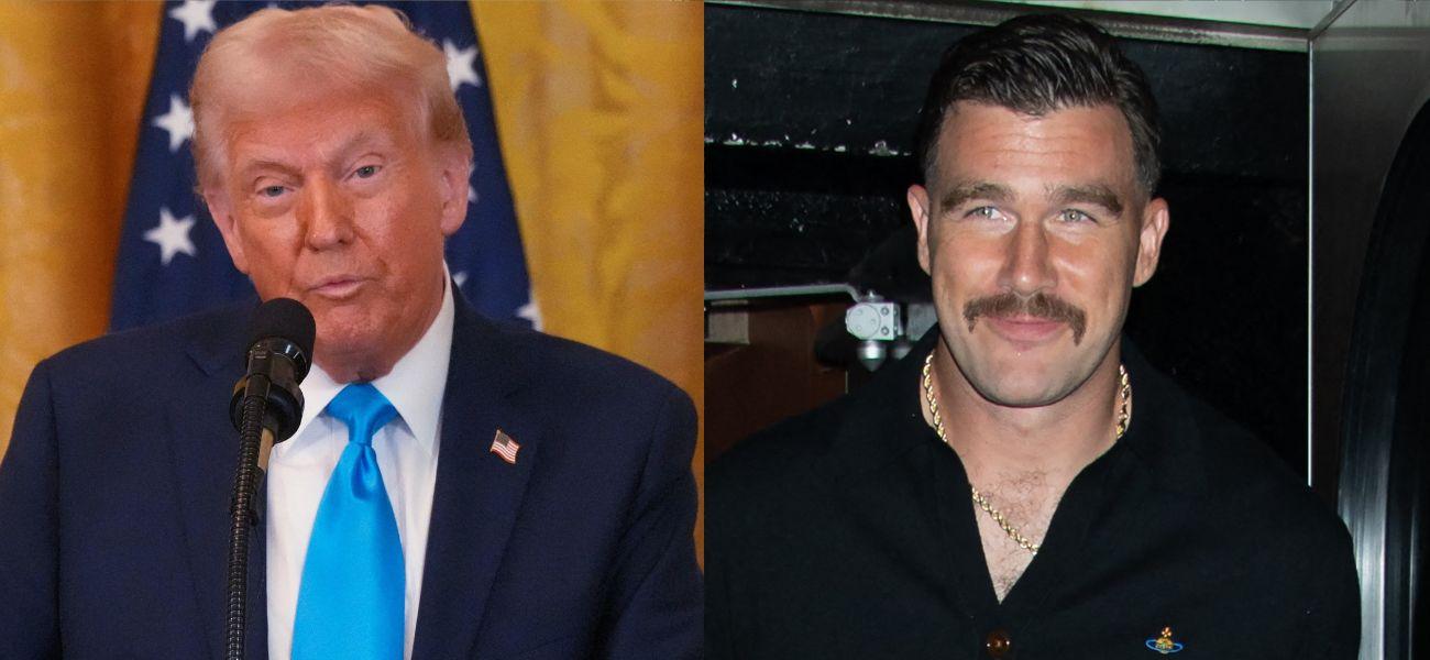 Donald Trump (left) Travis Kelce (right)