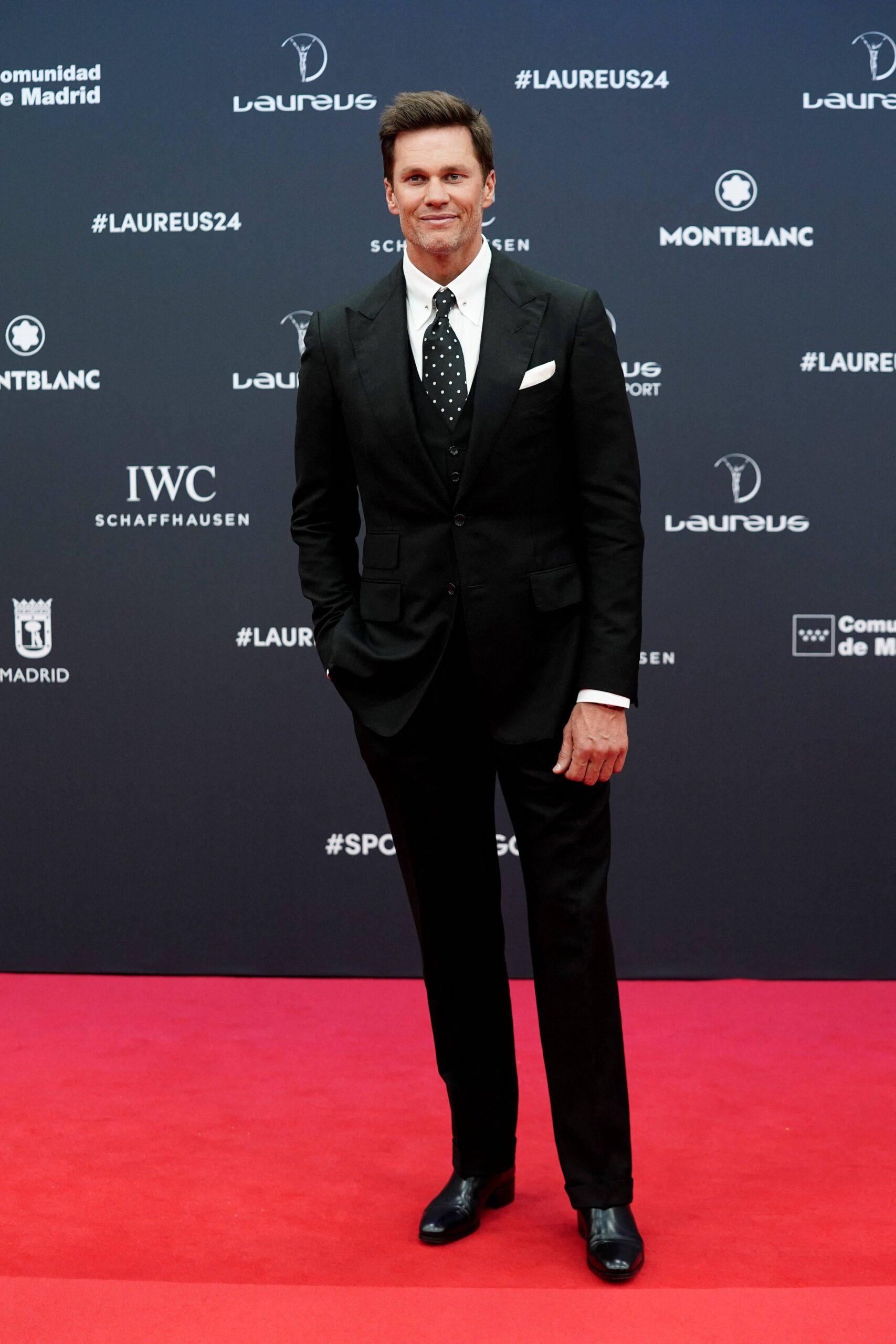 Tom Brady di karpet merah edisi ke -25 Laureus Awards