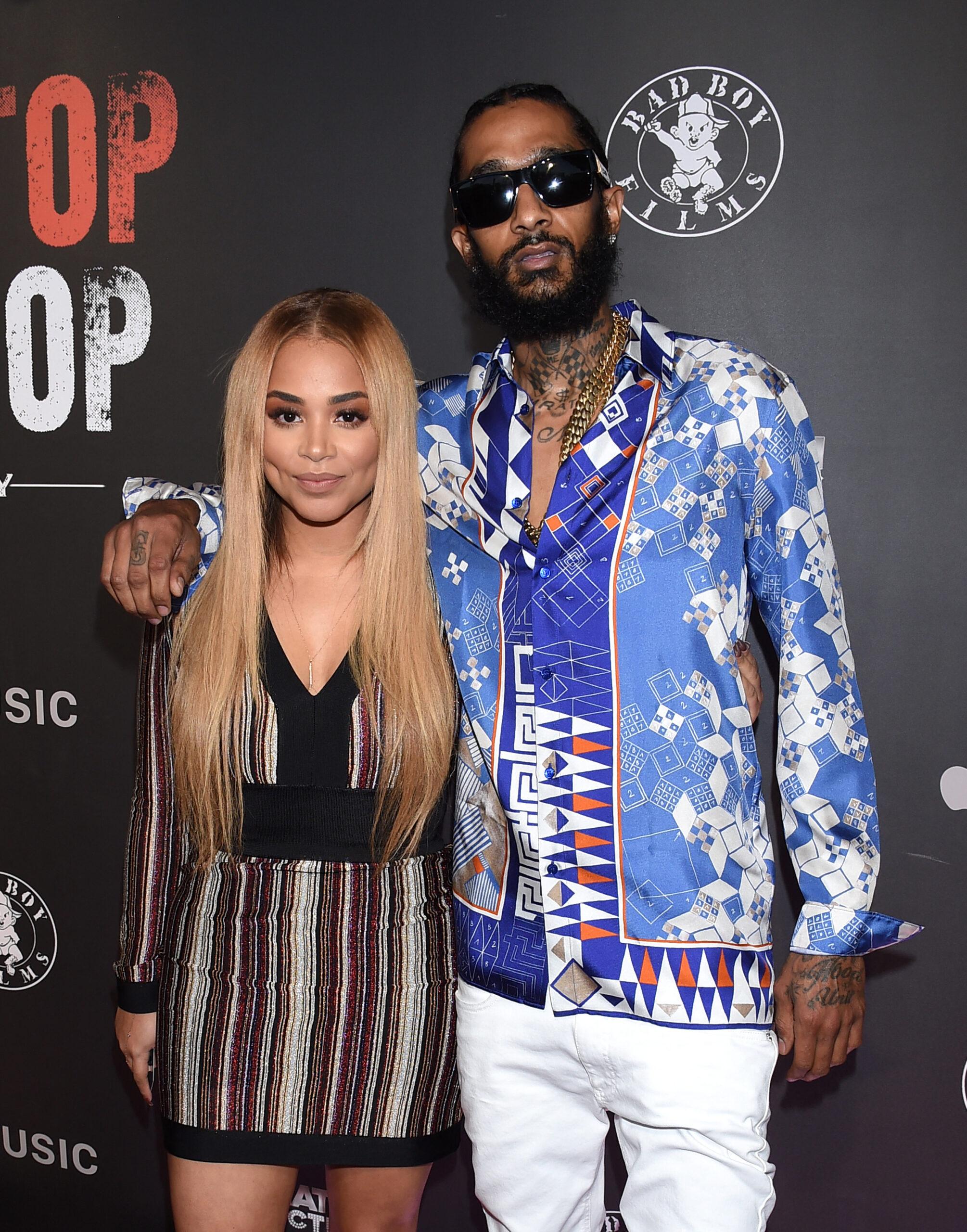 Lauren London and Nipsey Hussle at 'Can't Stop, Won't Stop: A Bad Boy Story' Los Angeles Premiere