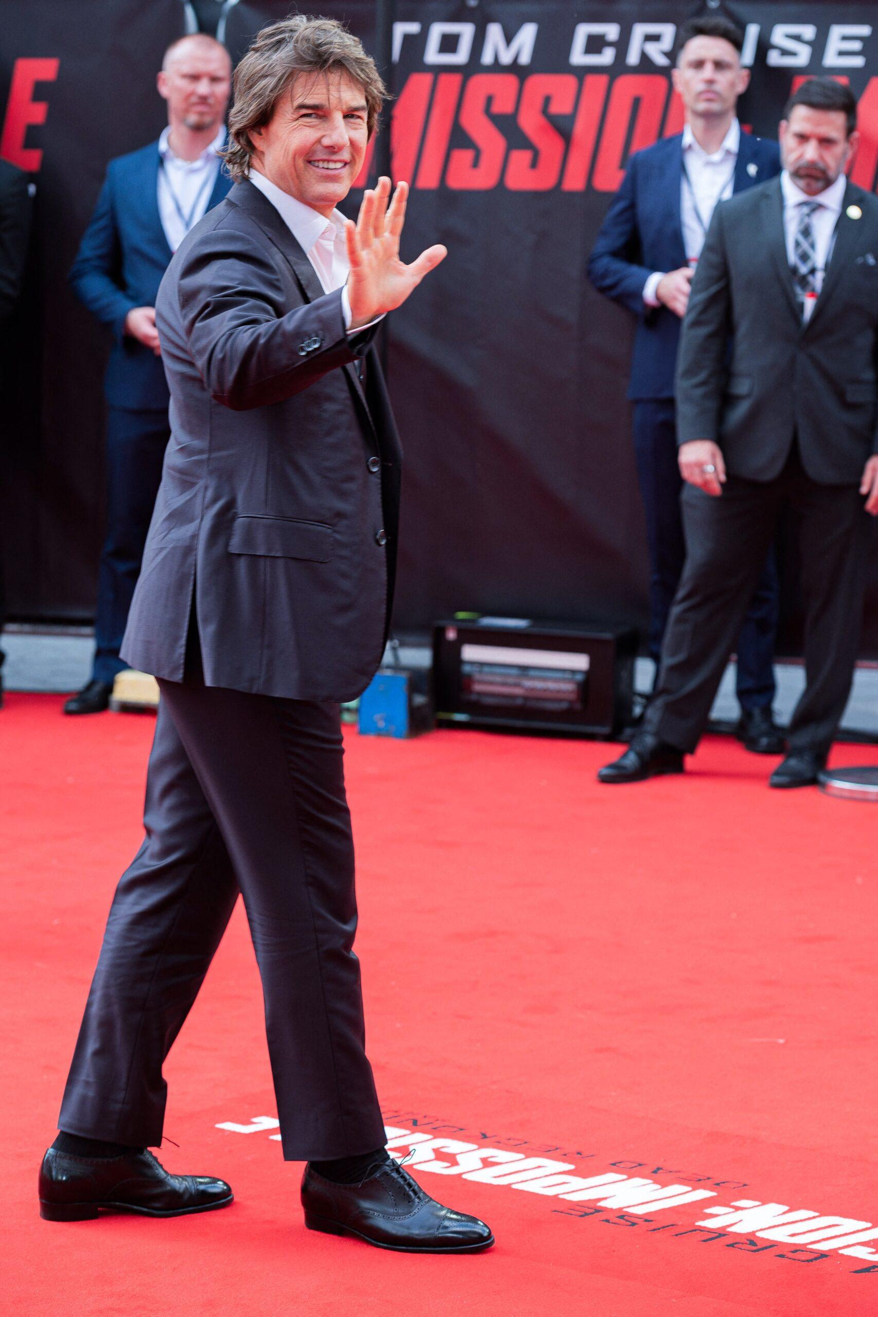 Tom Cruise at the Mission Impossible Dead Reckoning Film Premiere in London, UK