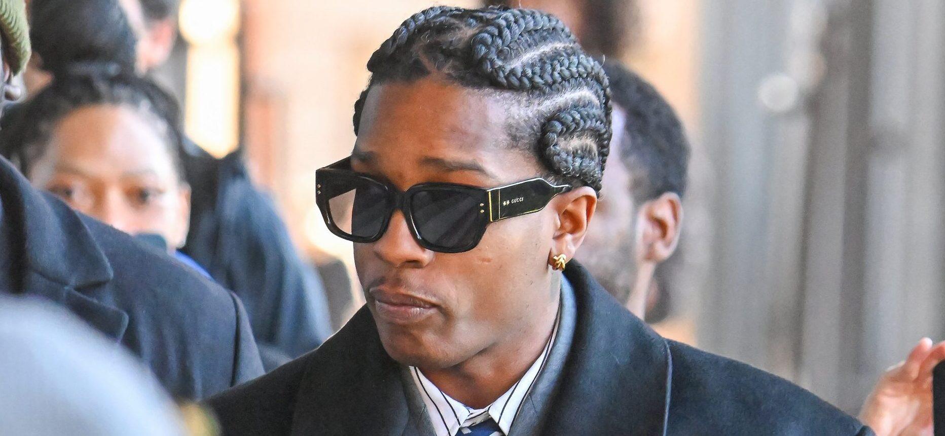 A$AP Rocky arrives at the Los Angeles County Court house