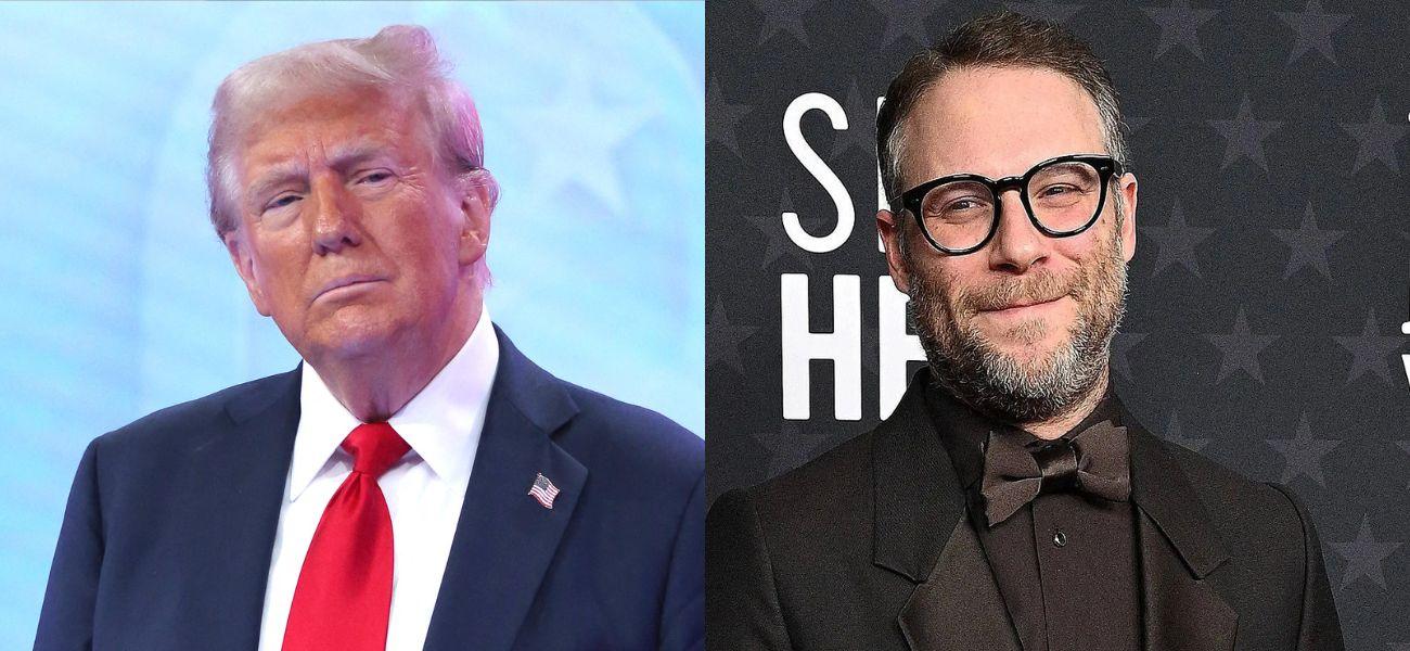 Donald Trump, Seth Rogen photo collage