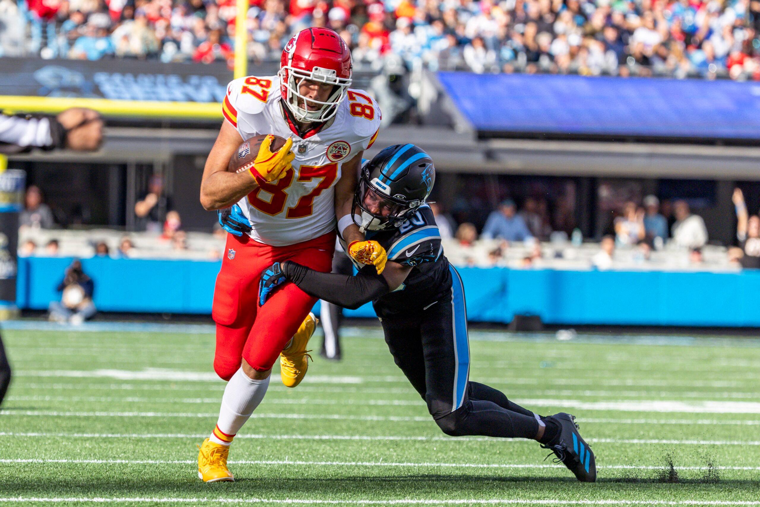 Travis Kelce on the NFL field