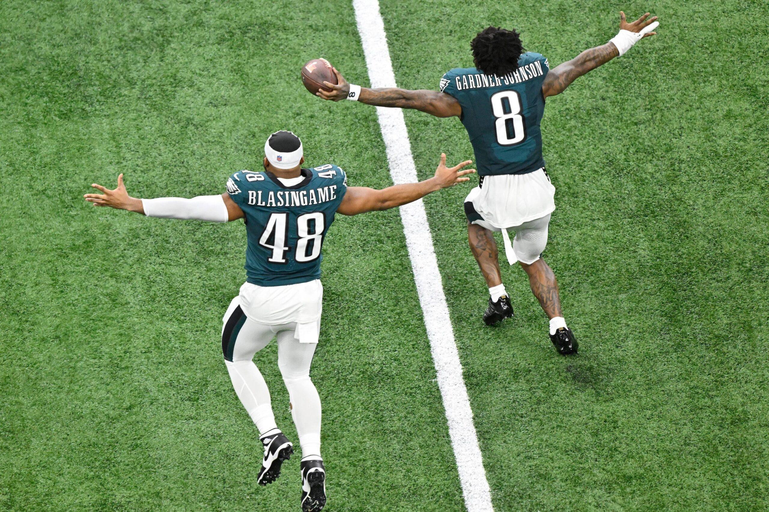 Eagles merayakan kemenangan Super Bowl