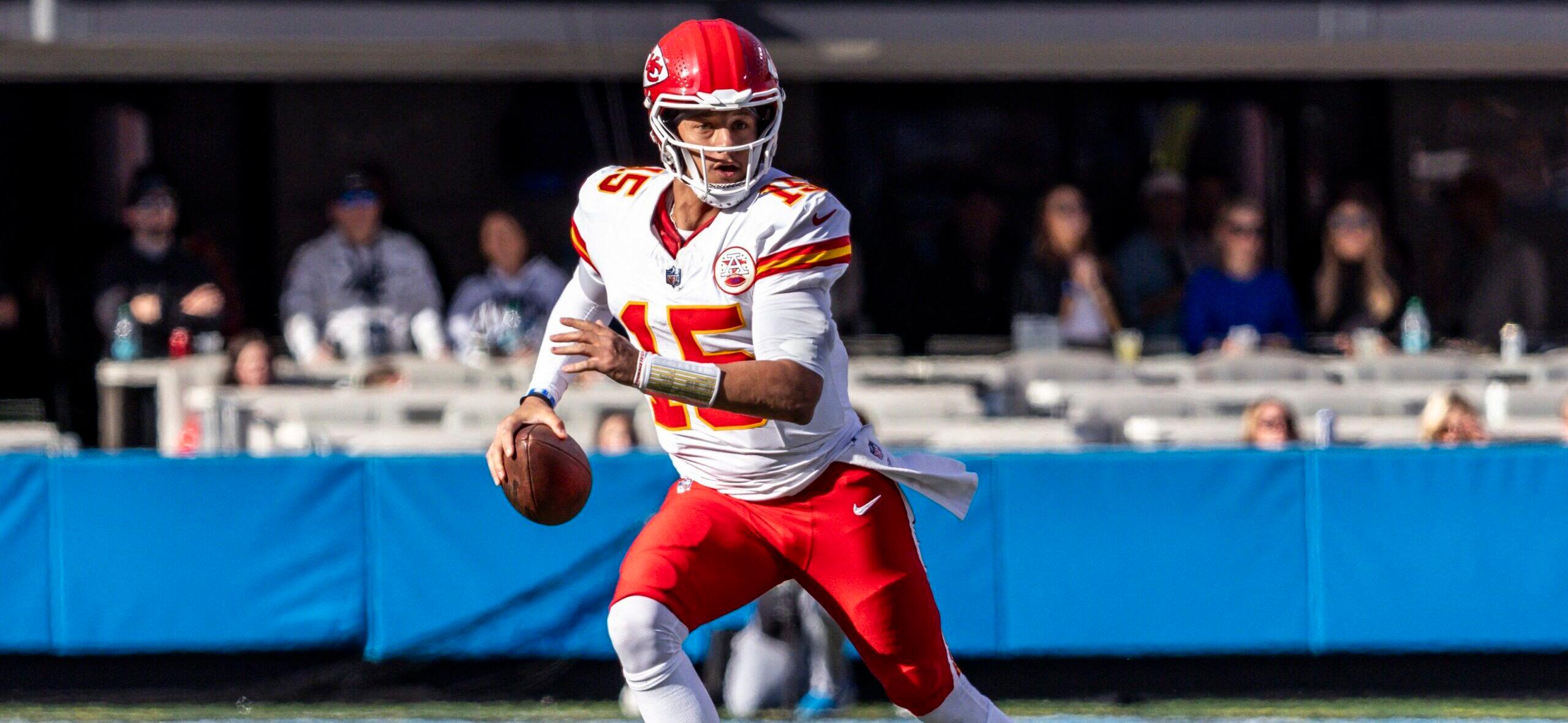 Patrick Mahomes on the NFL field