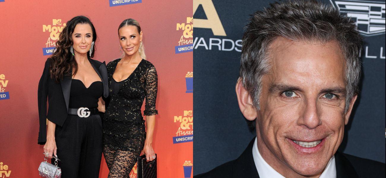 Side by side of Kyle Richards, Dorit Kemsley, and Ben Stiller.