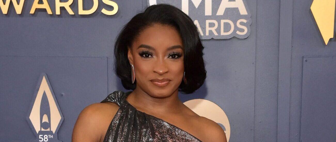 58th Annual CMA Awards - Arrivals. 20 Nov 2024 Pictured: Simone Biles. Photo credit: OConnor-Arroyo/AFF-USA.com / MEGA TheMegaAgency.com +1 888 505 6342 (Mega Agency TagID: MEGA1232138_024.jpg) [Photo via Mega Agency]