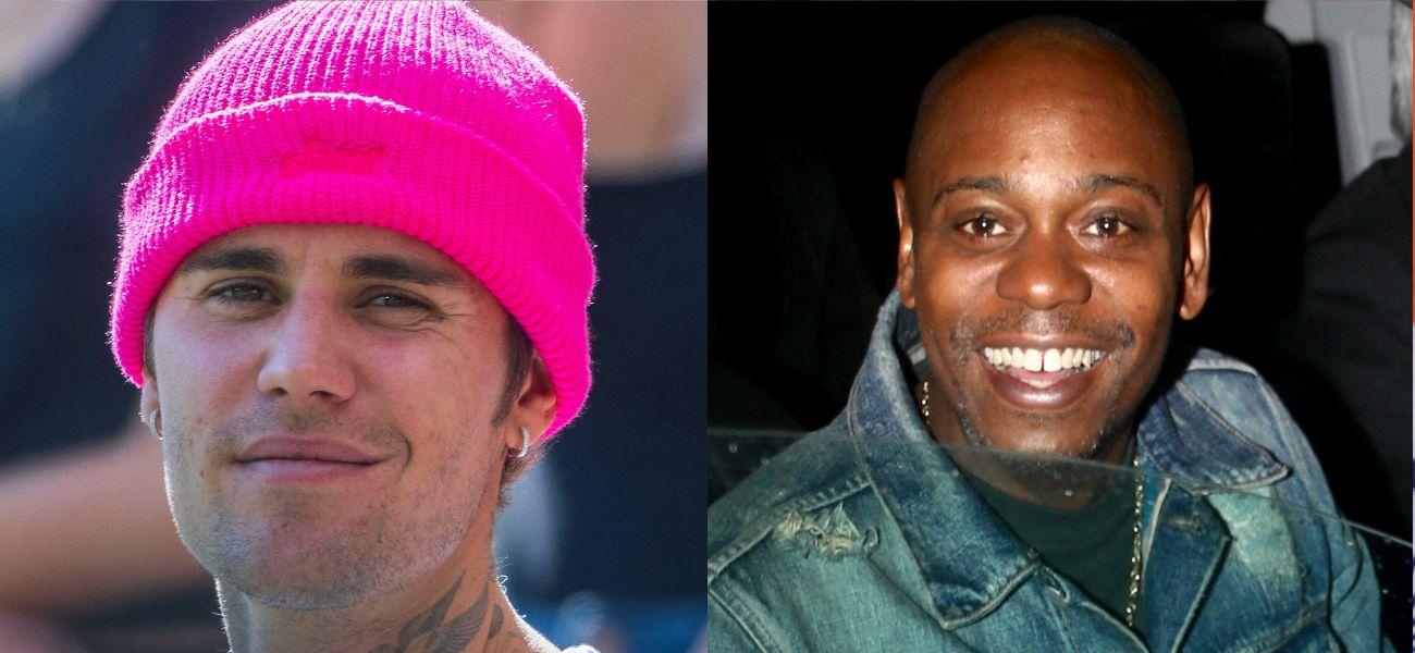 Justin Bieber (left) Dave Chappelle (right)