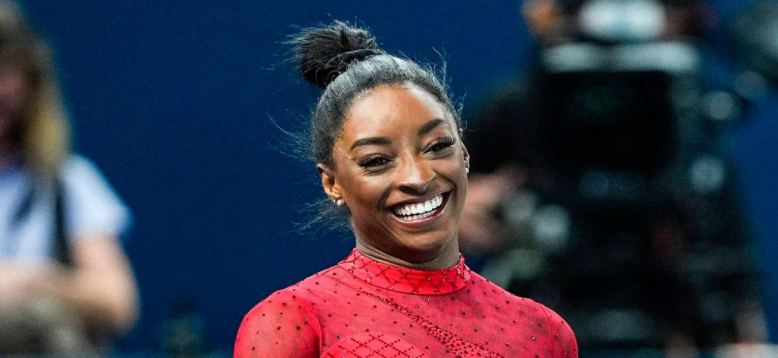 August 3, 2024, Paris, Paris, FRANCE: Detail of the hands of Simone Biles of United States during the Artistic Gymnastics Women's Vault Final on Bercy Arena during the Paris 2024 Olympics Games on August 3, 2024 in Paris, France. 03 Aug 2024 Pictured: August 3, 2024, Paris, Paris, FRANCE: Simone Biles of United States smiles during the Artistic Gymnastics Women's Vault Final on Bercy Arena during the Paris 2024 Olympics Games on August 3, 2024 in Paris, France. Photo credit: ZUMAPRESS.com / MEGA TheMegaAgency.com +1 888 505 6342 (Mega Agency TagID: MEGA1179117_011.jpg) [Photo via Mega Agency]